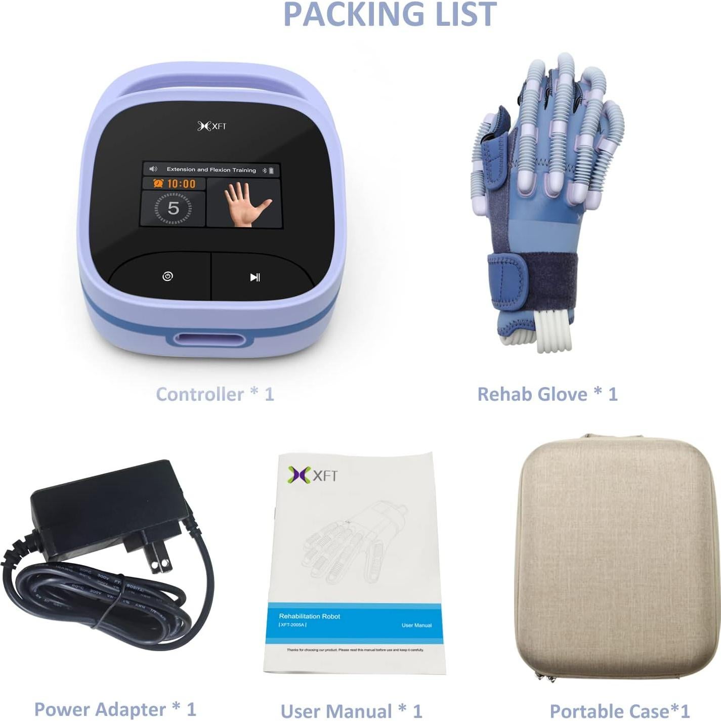 Guantes de Rehabilitación XFT para Mano Derecha - Tamaño Grande