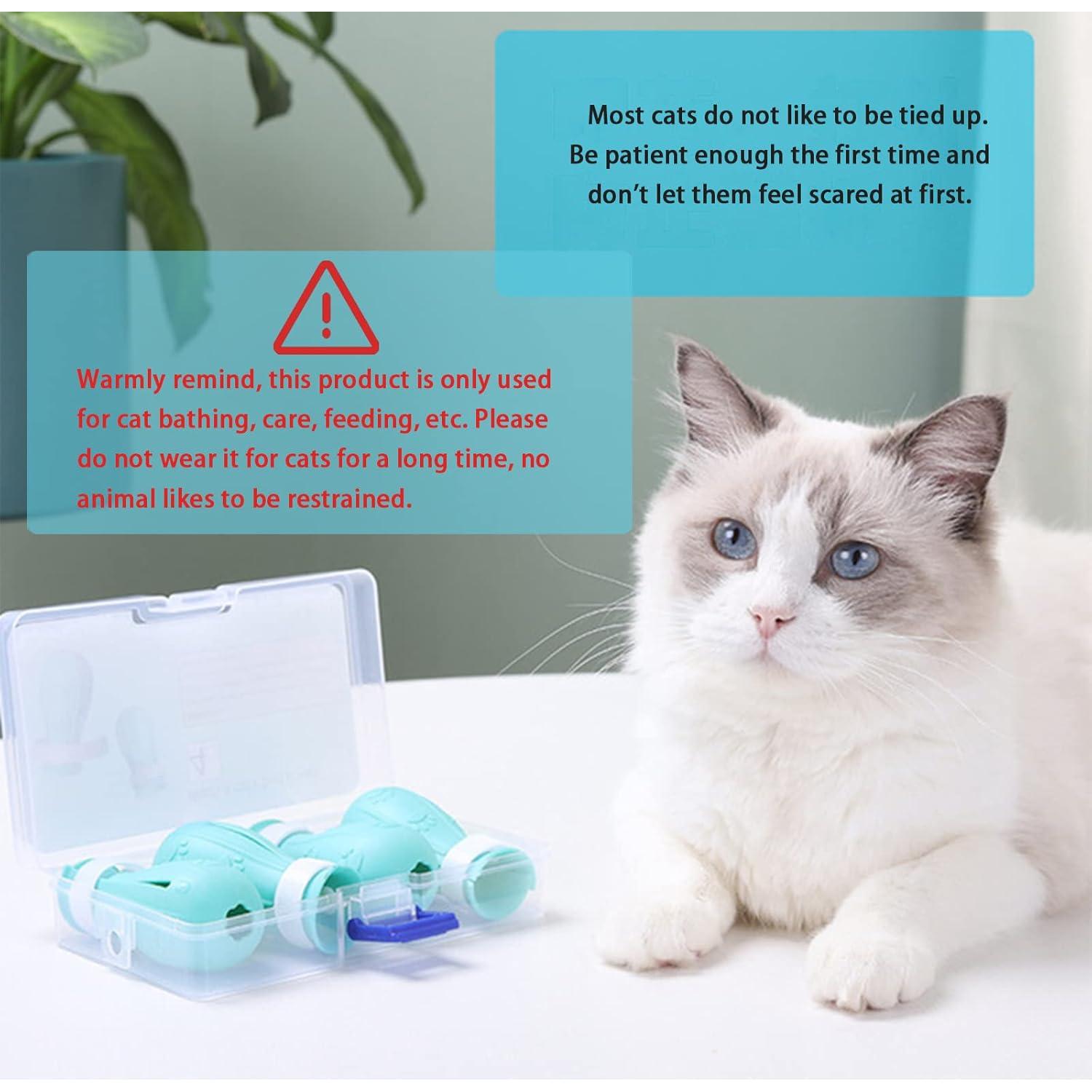 Botas de baño para gatos MSMUOEZ Rosa, silicona ajustable