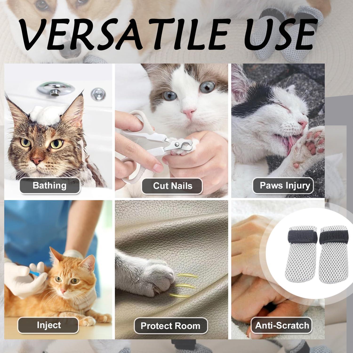 Botas de Rehabilitación para Gatos Aetomtins - 4 Pcs Ajustables