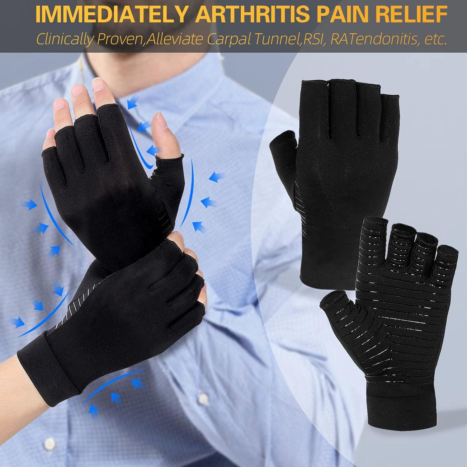 Guantes de compresión Donfri para artritis sin dedos M