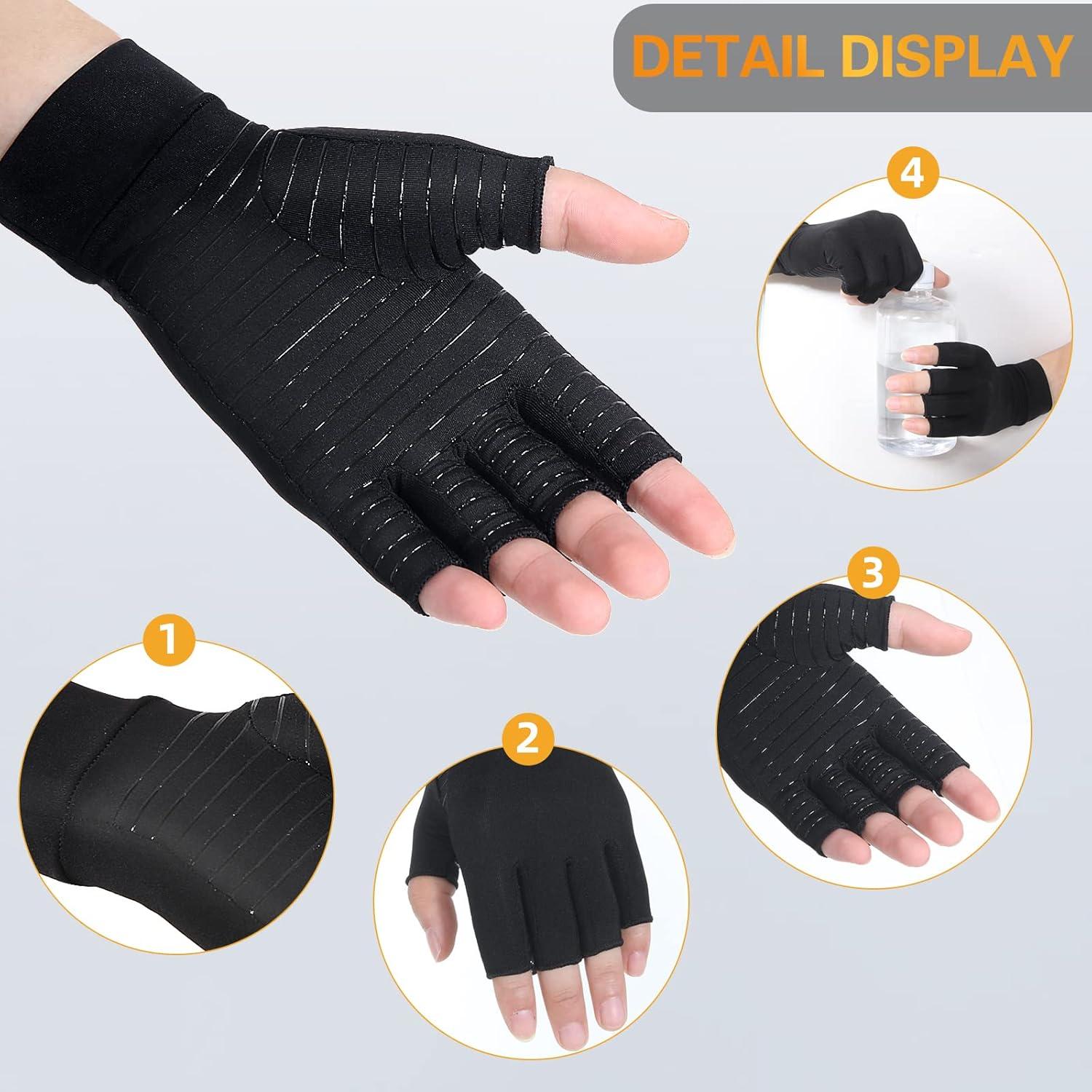 Guantes de compresión Donfri para artritis sin dedos M