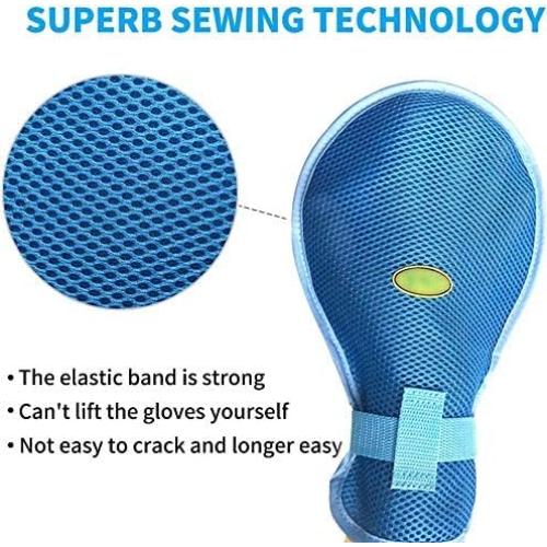 Guantes de Restricción Fanwer - 2PCS, Azul, Unisex, 29x18cm