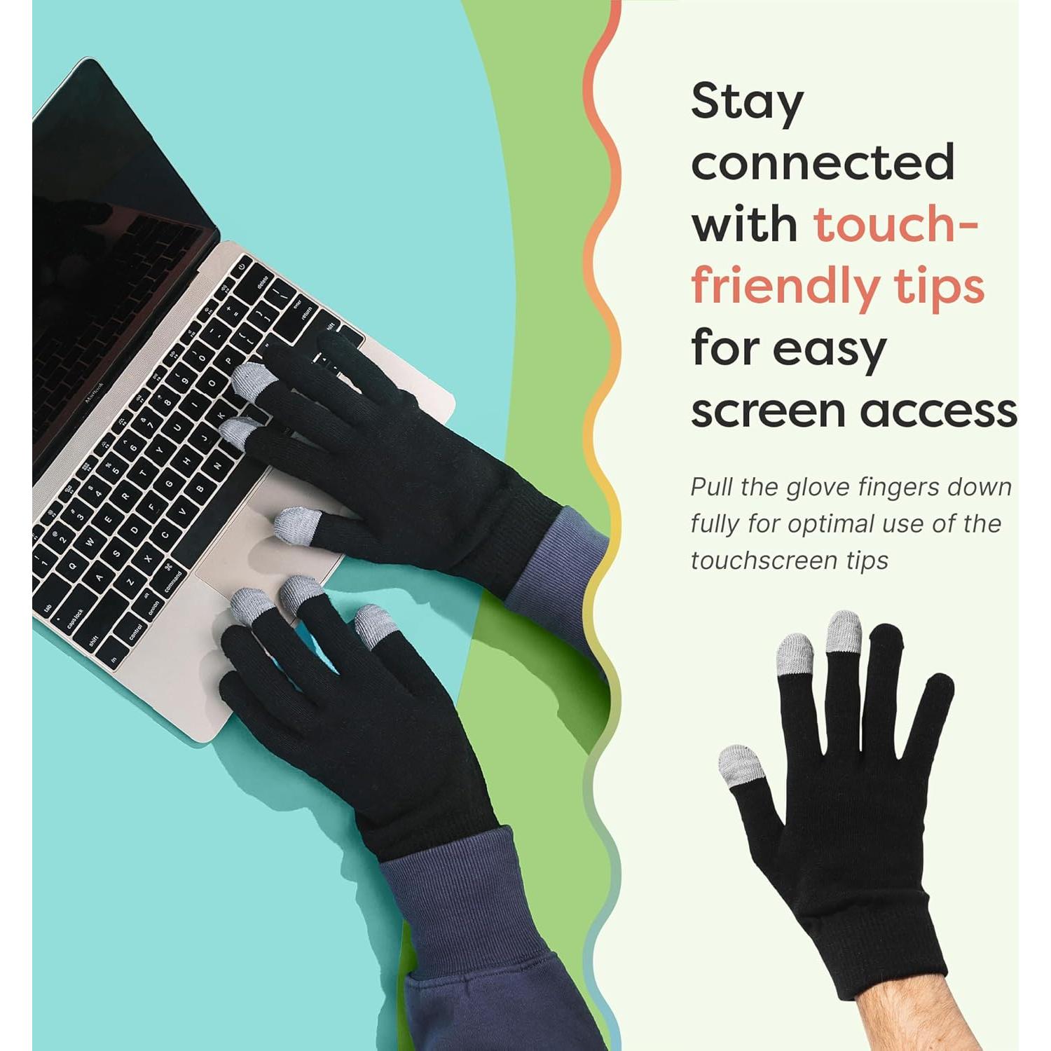 Guantes Hidratantes ZenToes para Manos Secas - Grande, Algodón Negro