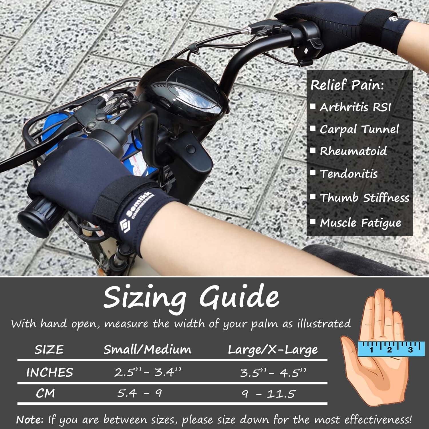 Guantes de Artritis de Cobre Semikk con Correa Ajustable