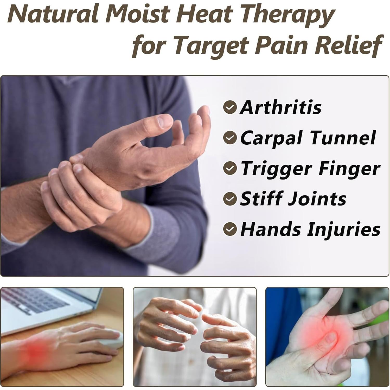 Manoplas Calentadas AiricePac para Alivio de Artritis - Gris