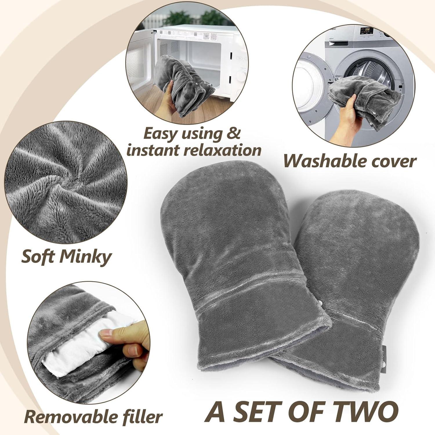 Manoplas Calentadas AiricePac para Alivio de Artritis - Gris