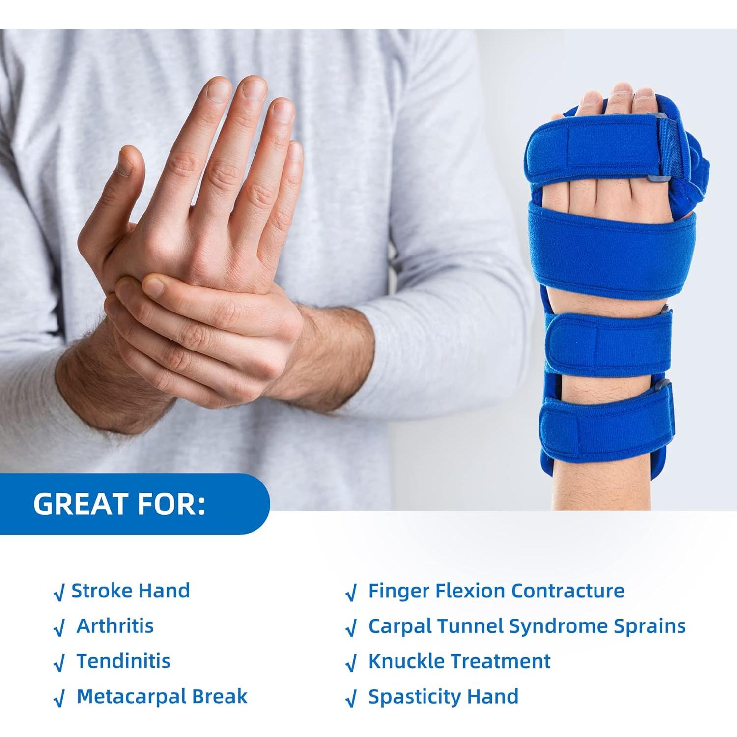 Férula de Mano en Reposo Fanwer Grande Izquierda para Recuperación