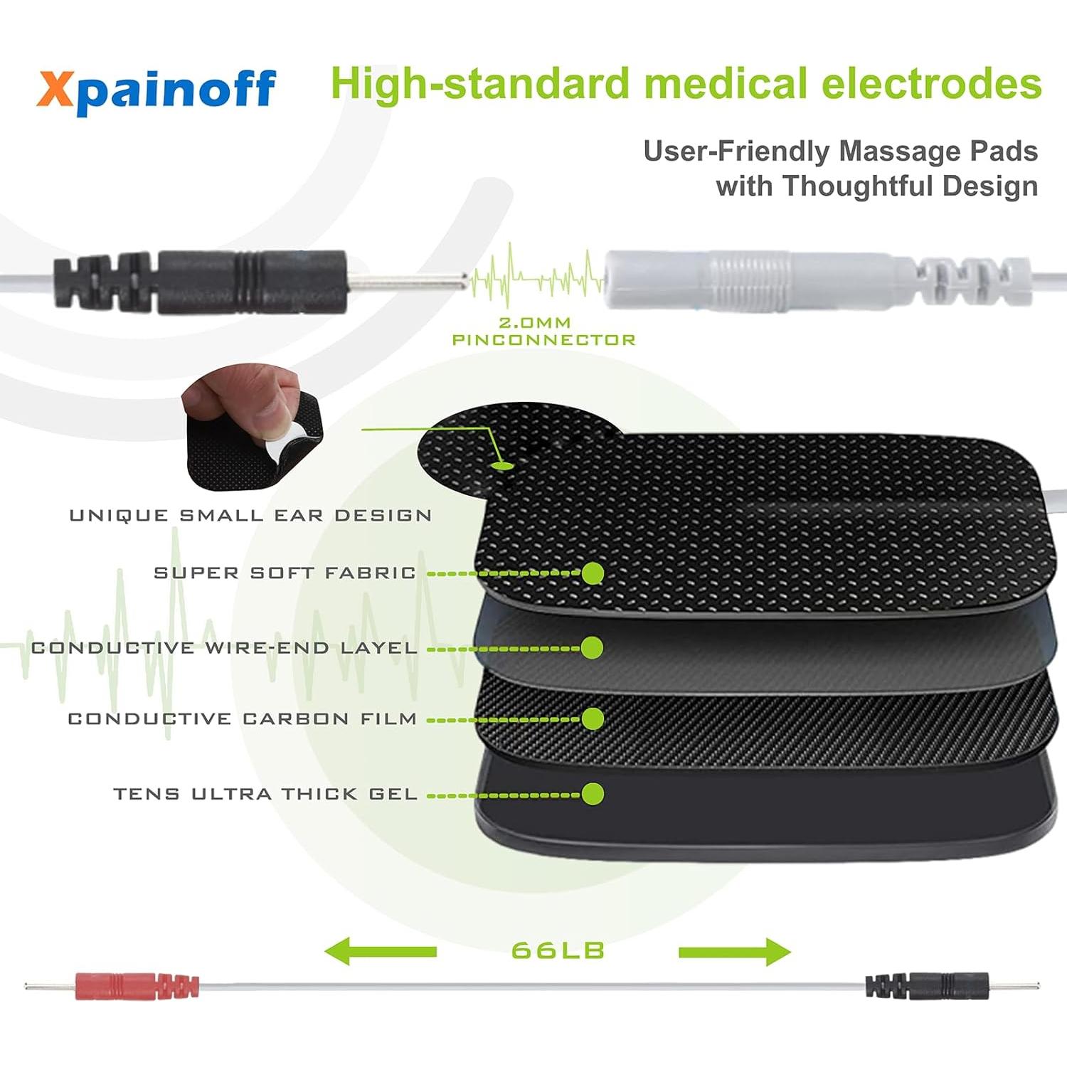 Masajeador Estimulador Muscular TENS Xpainoff 4 en 1 Alivio Dolor