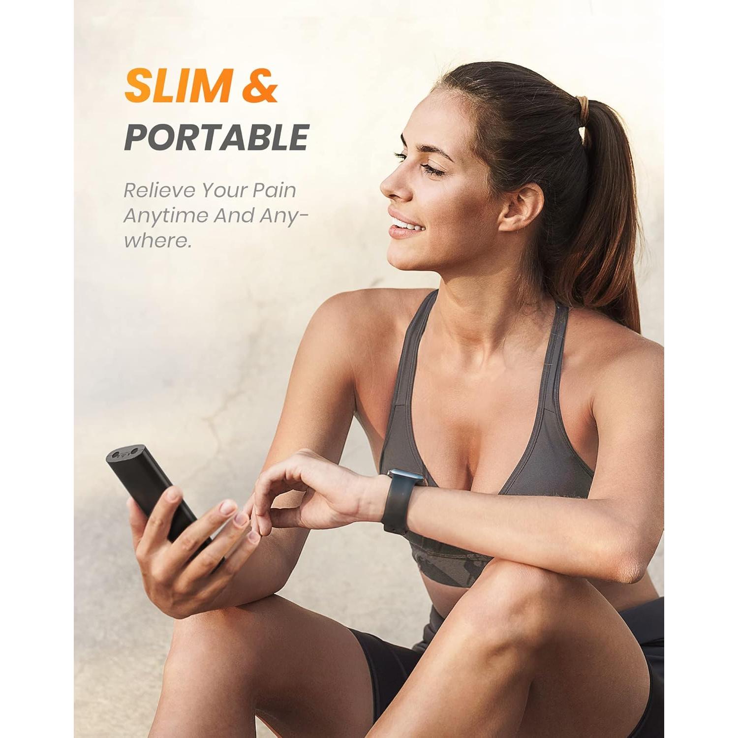 Estimulador Muscular TENS EMS AVCOO Portátil 30 Modos 12 Almohadillas