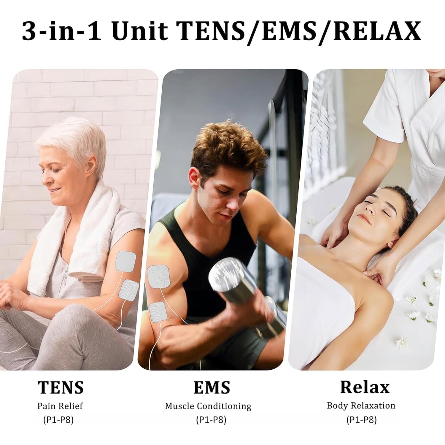 Unidad TENS EMS KRL.CARE Doble Canal 40 Intensidades Masajeador