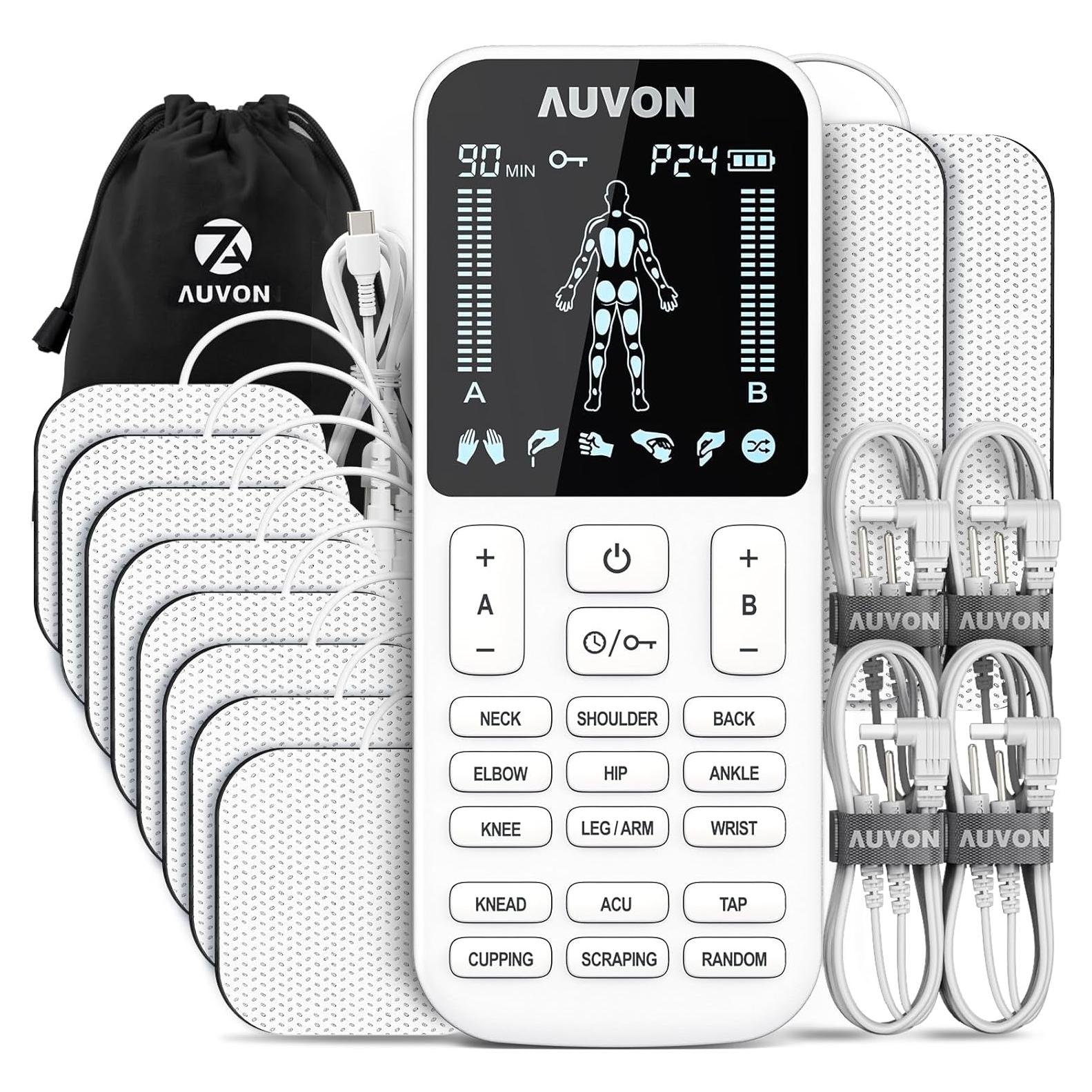 Estimulador Muscular TENS AUVON TU2424 4 Salidas 24 Modos