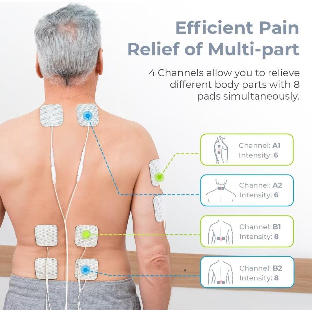 Estimulador Muscular TENS AUVON TU2424 4 Salidas 24 Modos