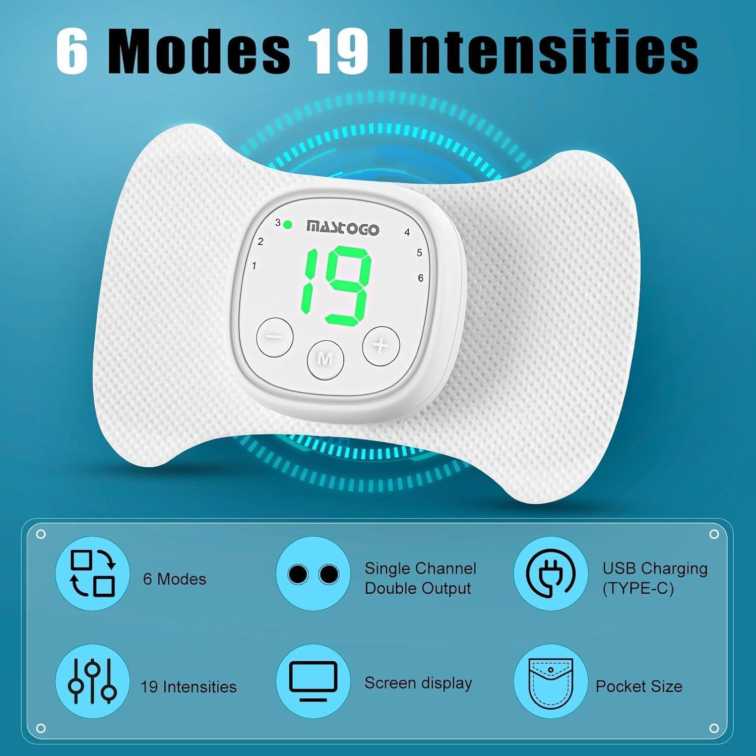 Unidad TENS Inalámbrica MASTOGO - 6 Modos y 19 Intensidades