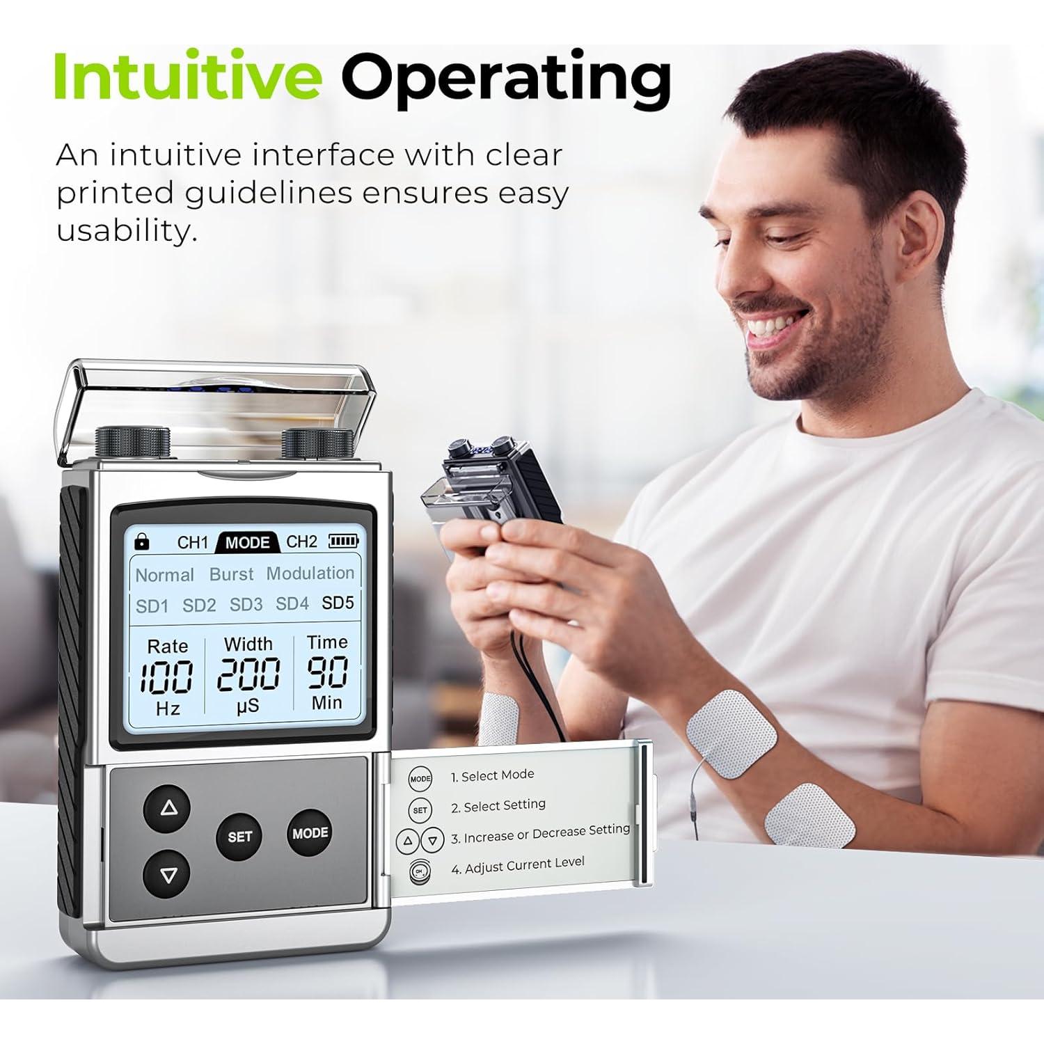 Estimulador Muscular TENS AUVON TP2208C Recargable 8 Modos