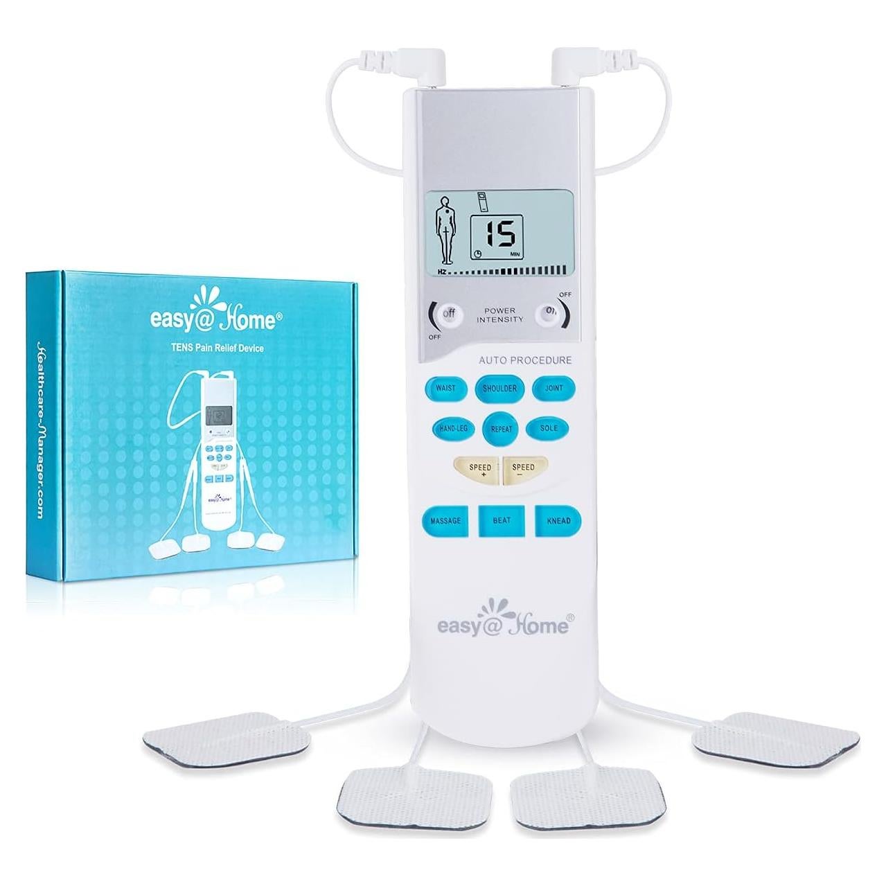 Easy@Home EHE009 Estimulador Muscular TENS Portátil - Alivio del Dolor