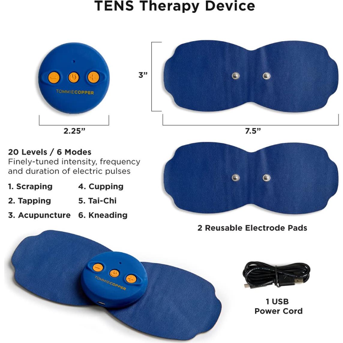 Dispositivo TENS Inalámbrico Tommie Copper - Estimulación Muscular, 6 Modos, 20 Niveles