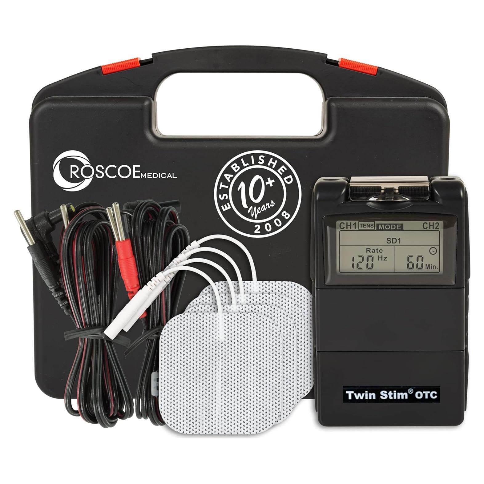 Unidad TENS y EMS Roscoe Medical para Alivio del Dolor