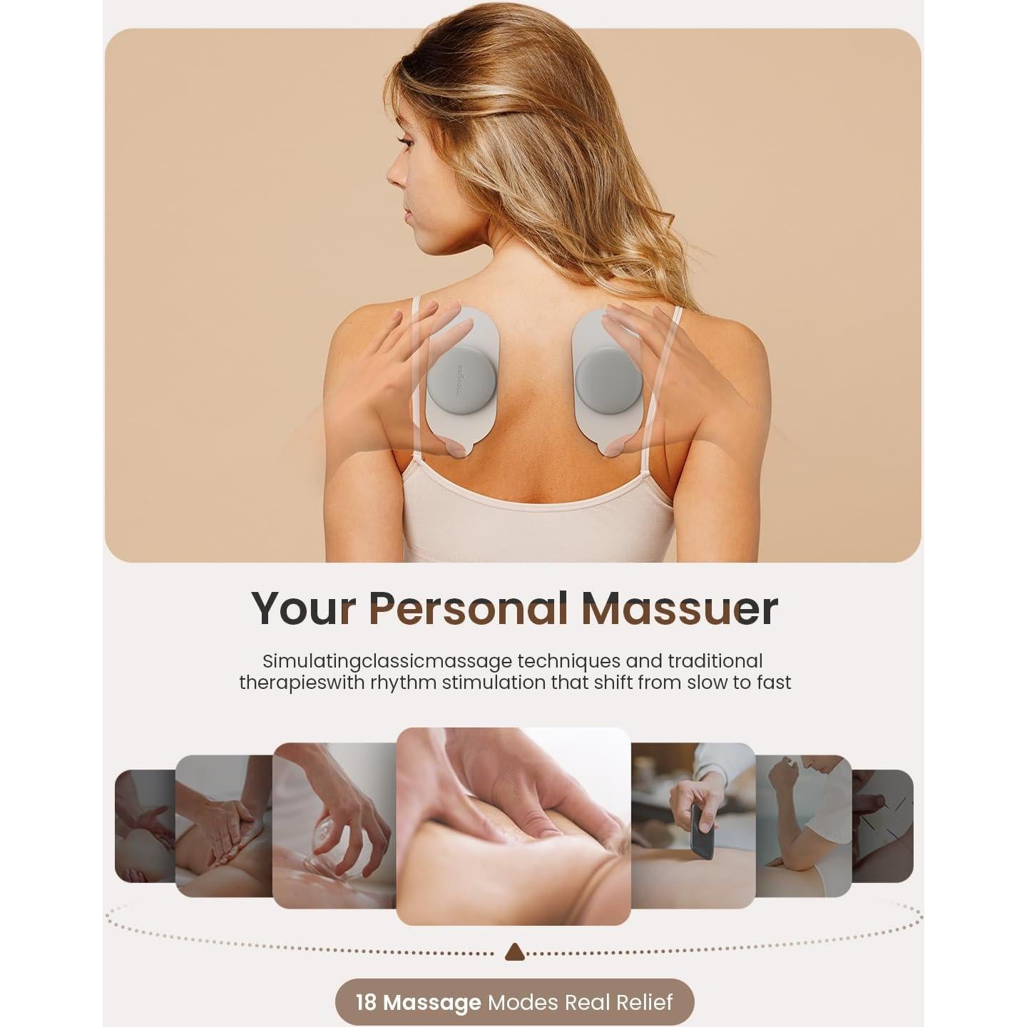 Estimulador Muscular Inalámbrico Mooyee M2 - Alivio Dolor 18 Modos