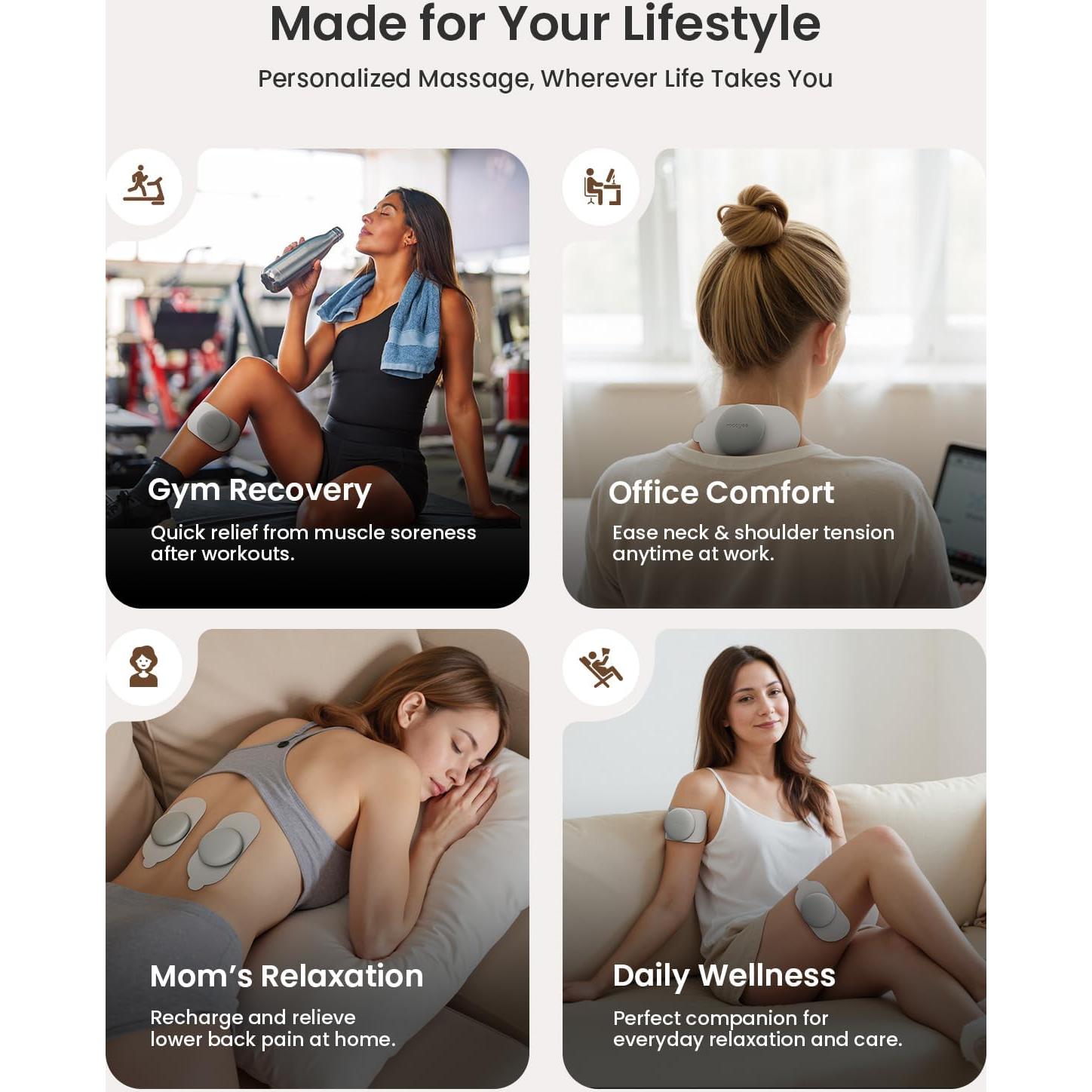 Estimulador Muscular Inalámbrico Mooyee M2 - Alivio Dolor 18 Modos