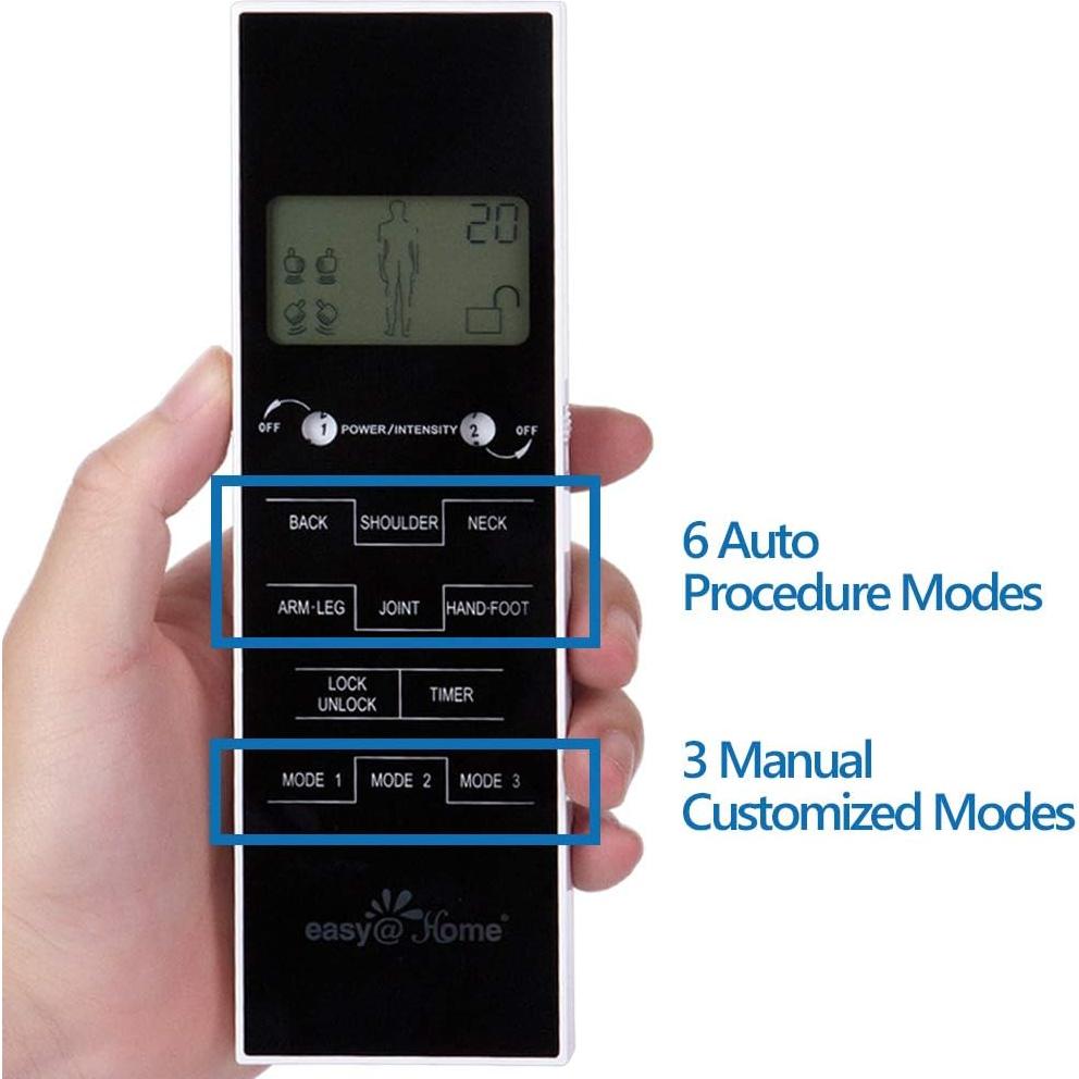 Easy@Home Estimulador Muscular TENS EHE010 con Pantalla LCD