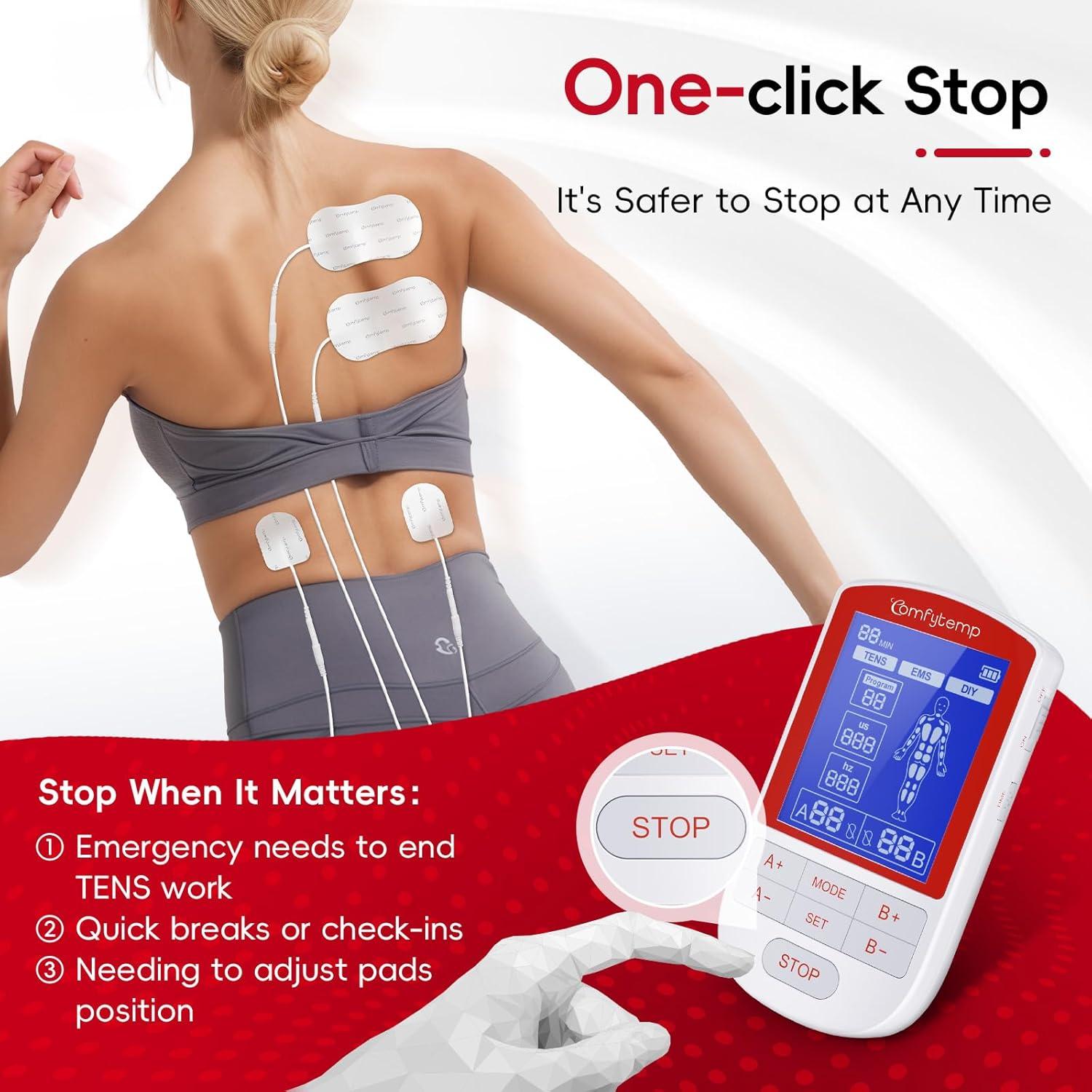 Estimulador Muscular TENS Comfytemp K6155 con 20 Modos