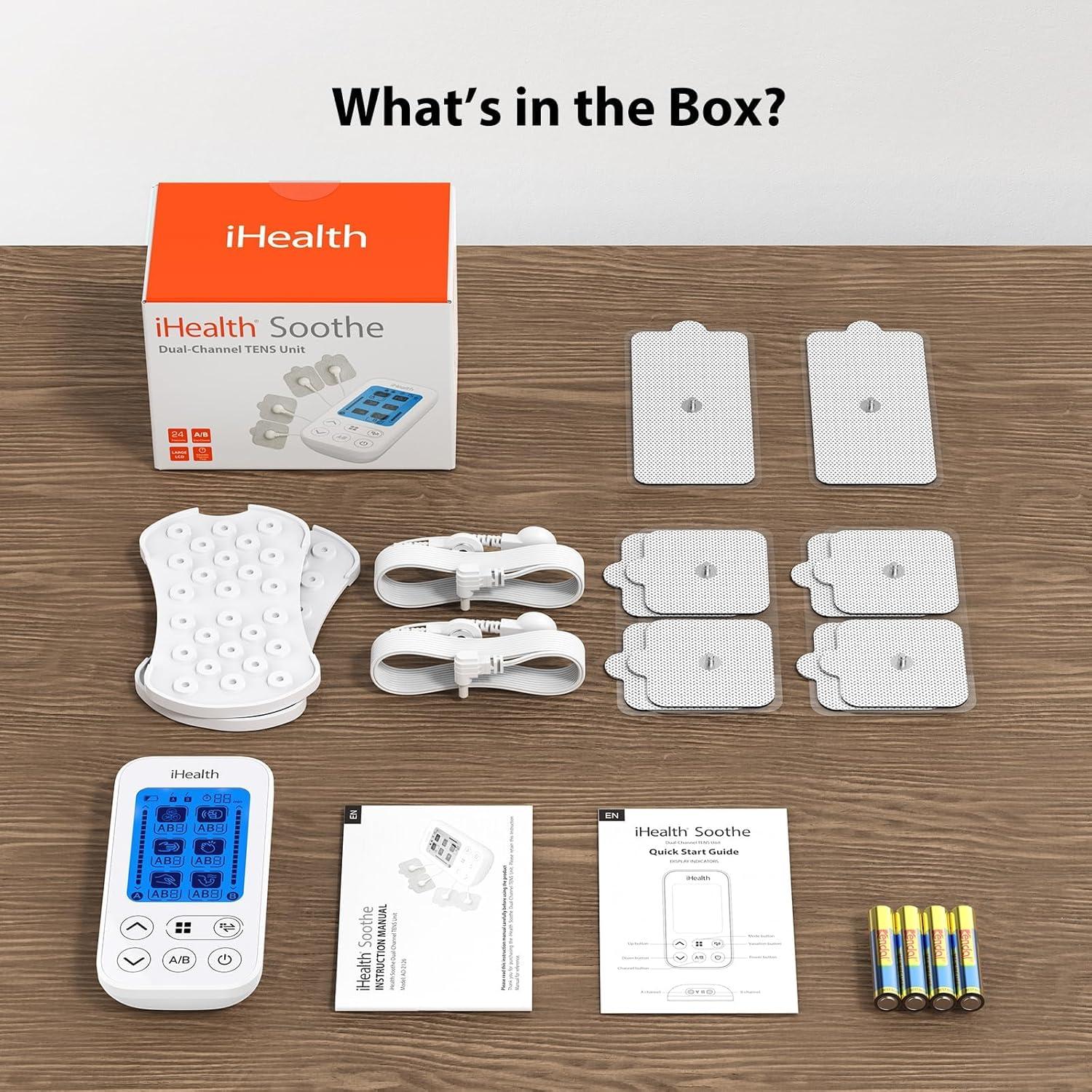 iHealth Estimulador Muscular TENS Doble Canal - Alivio Personalizado