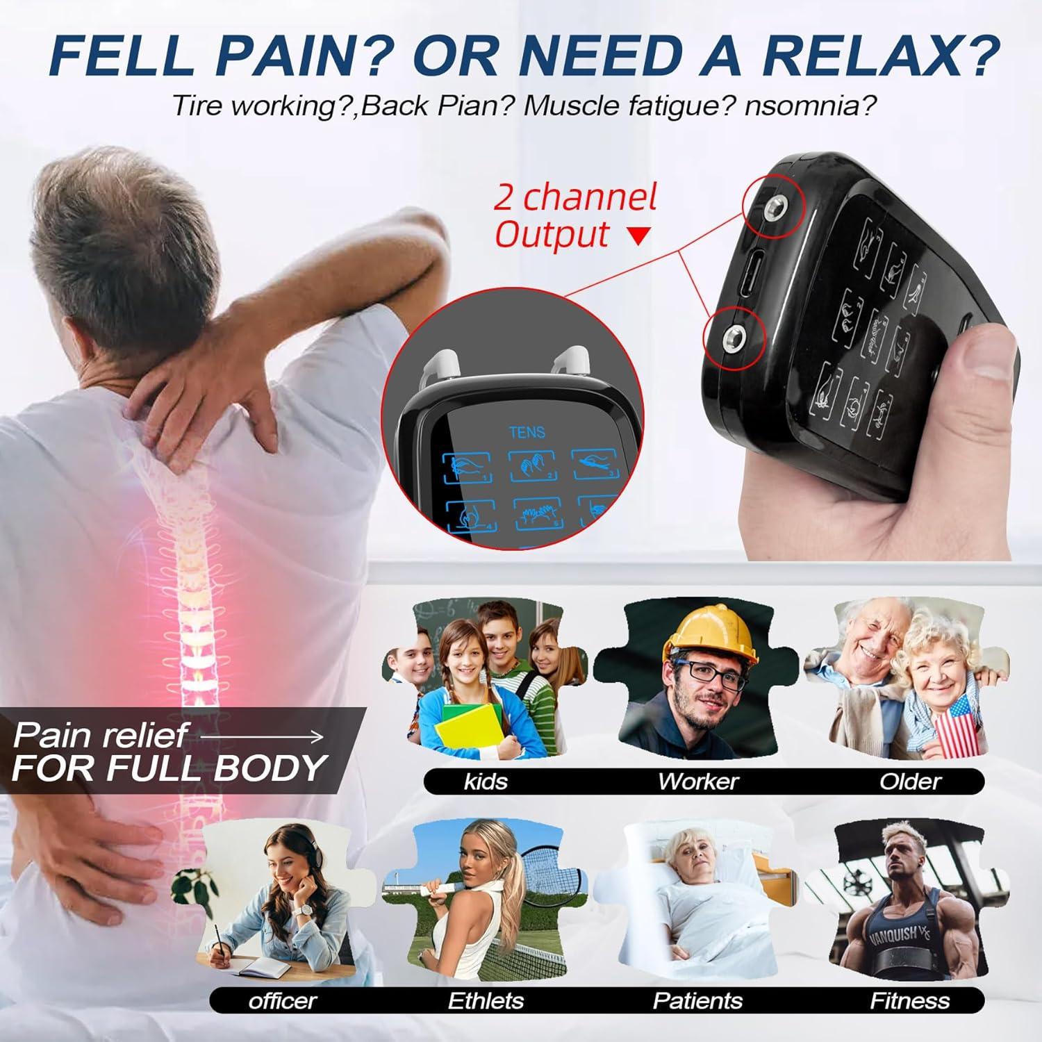 Unidad TENS Doble Canal TADOUNE Masajeador Electromuscular