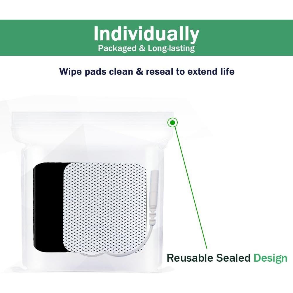 Electrodos TENS Reutilizables 32Pcs 5x5cm Grozav