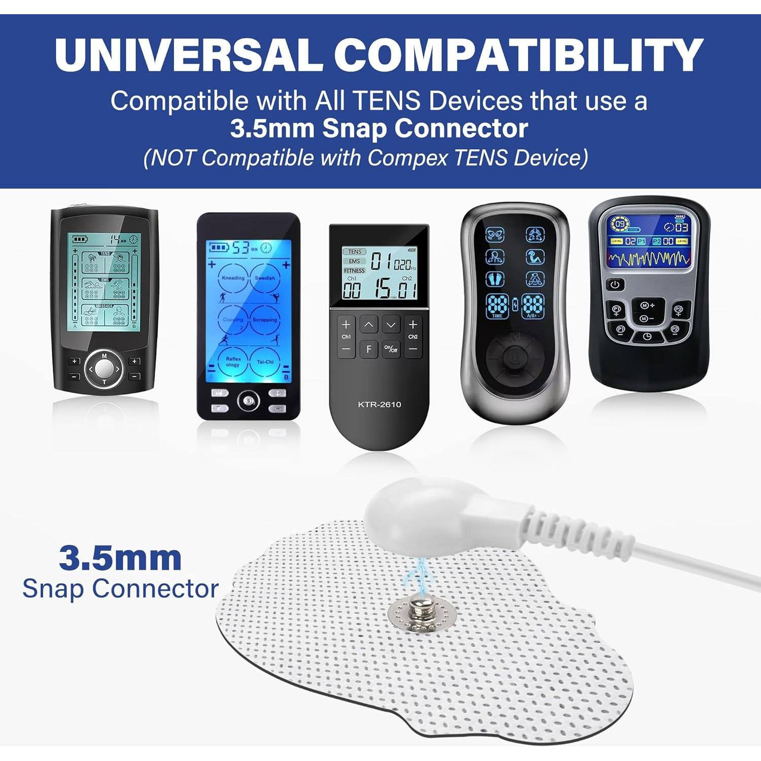 Almohadillas Electrodos TENS LotFancy 22PCS Reutilizables 7.5x4.5cm