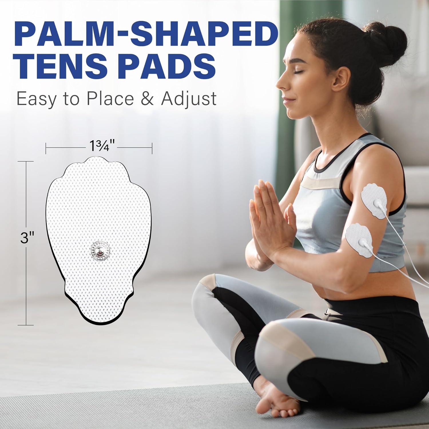 Almohadillas Electrodos TENS LotFancy 22PCS Reutilizables 7.5x4.5cm