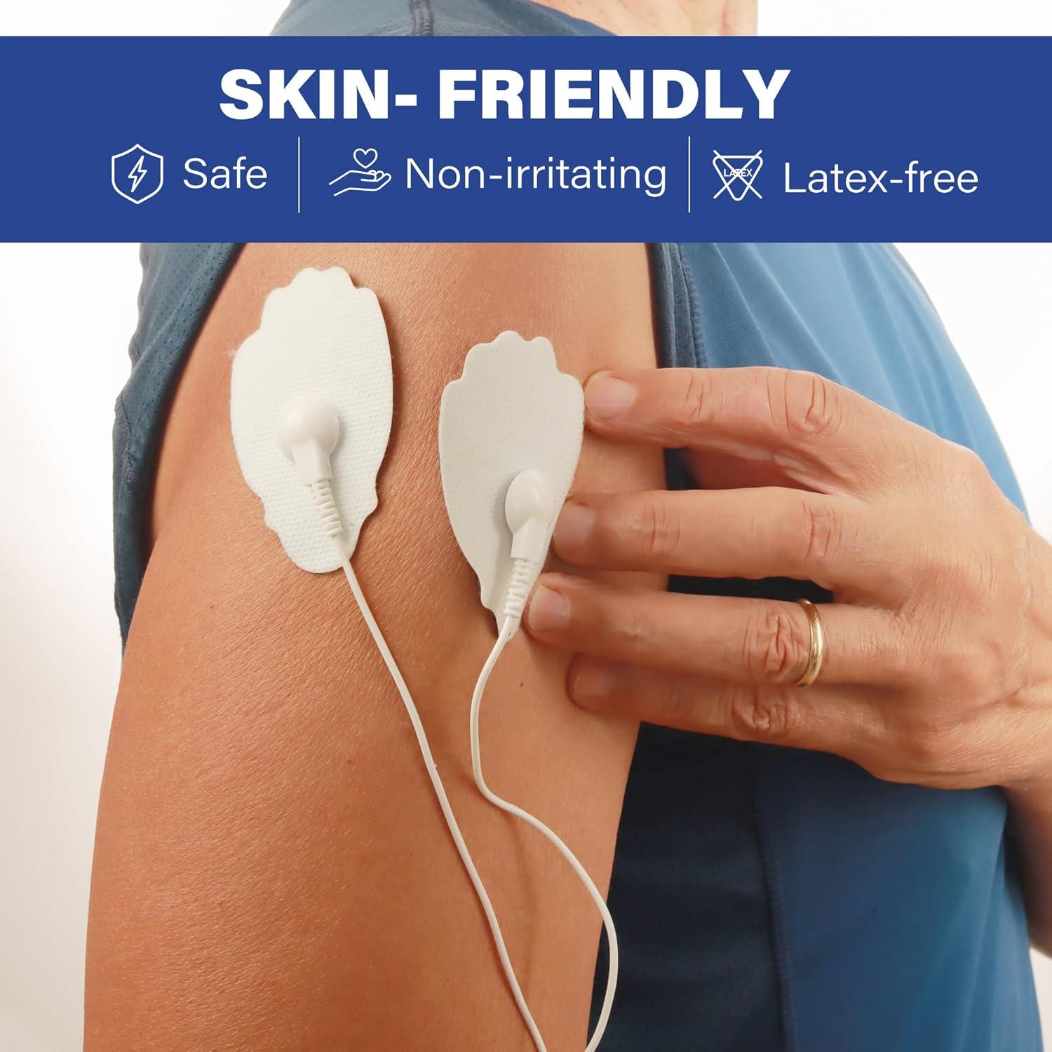 Almohadillas Electrodos TENS LotFancy 22PCS Reutilizables 7.5x4.5cm