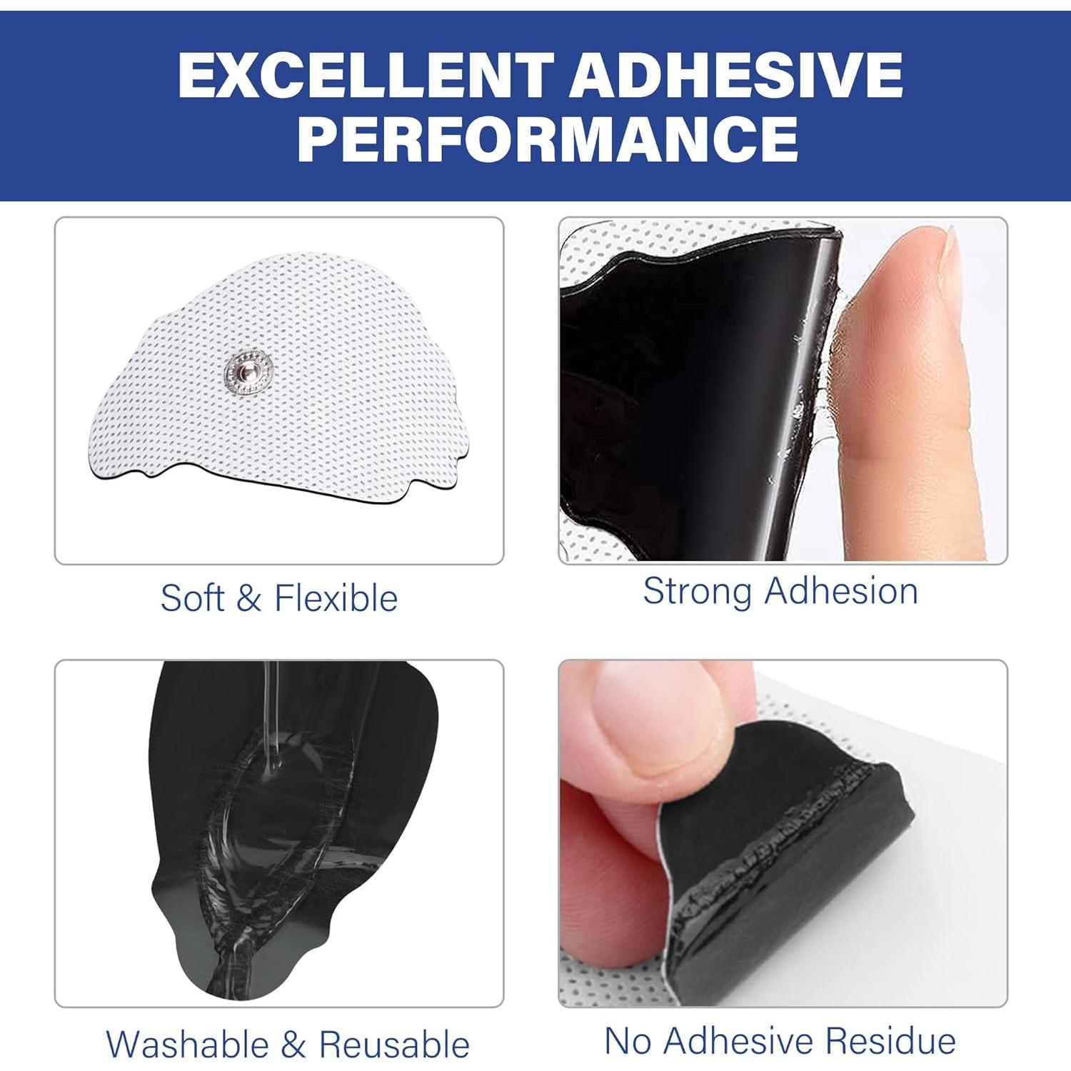 Almohadillas Electrodos TENS LotFancy 22PCS Reutilizables 7.5x4.5cm