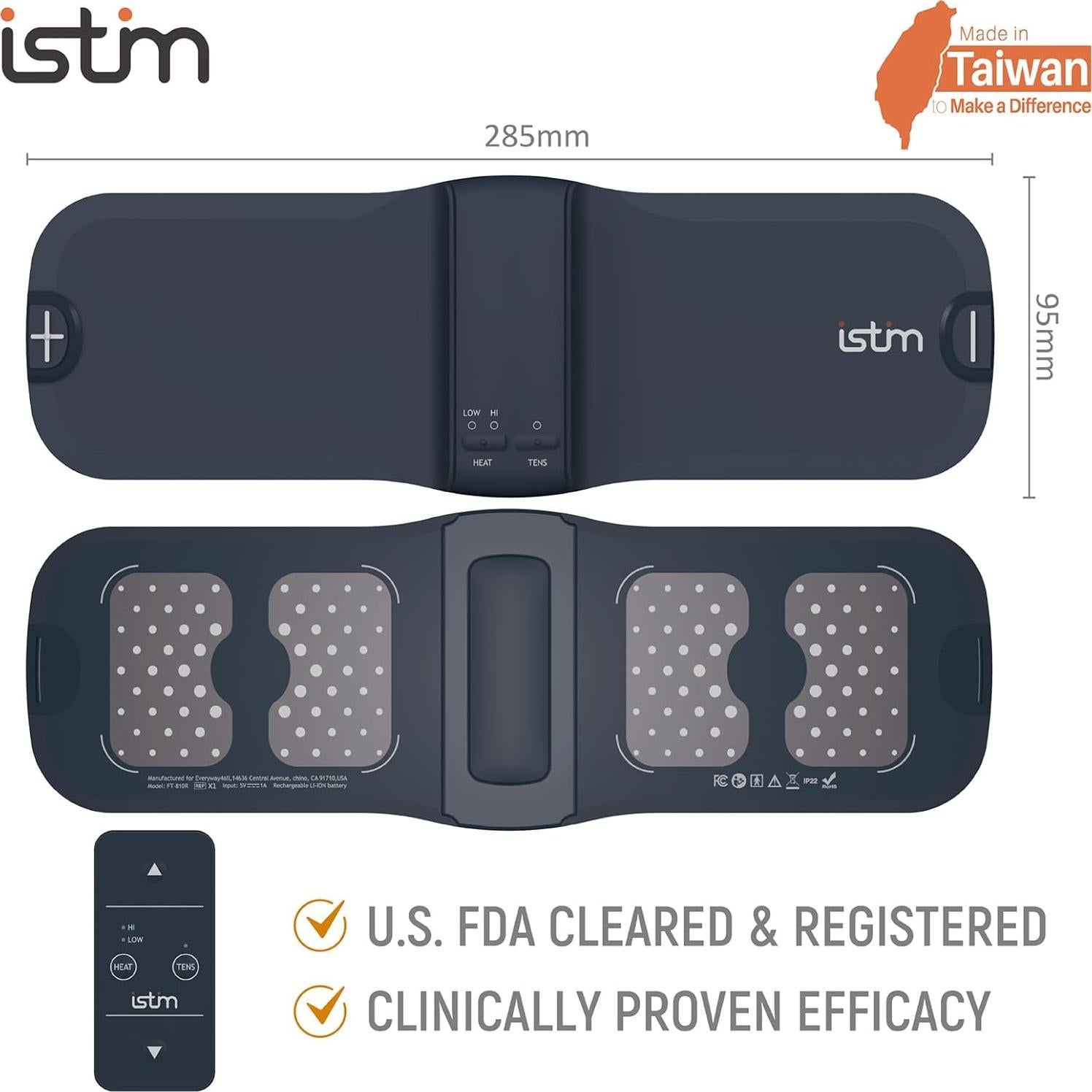 iStim X1 Estimulador Muscular TENS Inalámbrico con Calor