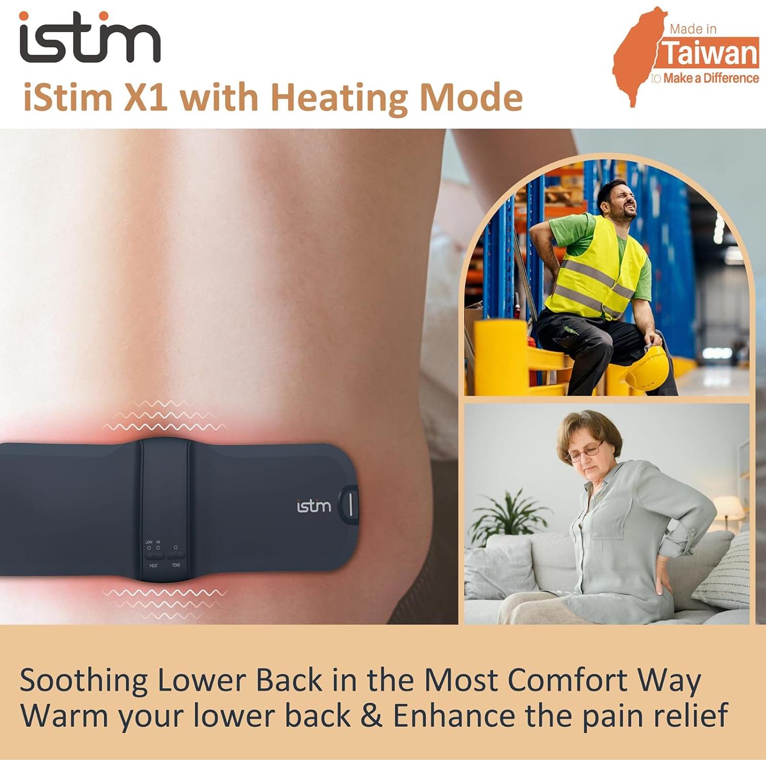 iStim X1 Estimulador Muscular TENS Inalámbrico con Calor