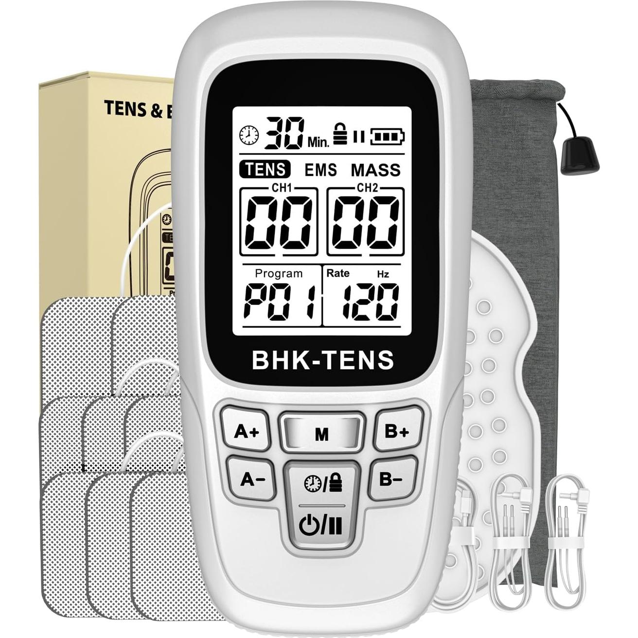 Máquina Estimuladora Muscular TENS EMS BHK-TENS 24 Modos