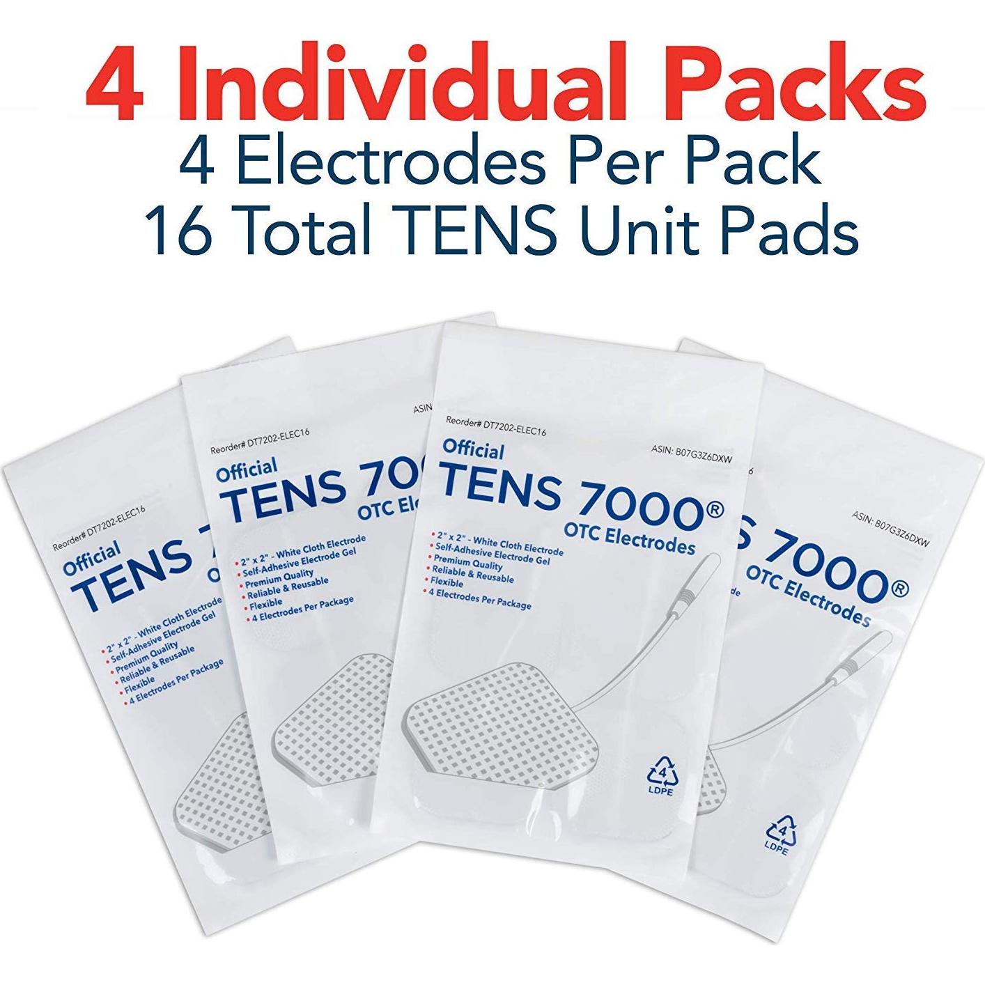 Almohadillas Electrodos TENS 7000 - Paquete de 16 Unidades 5x5 cm