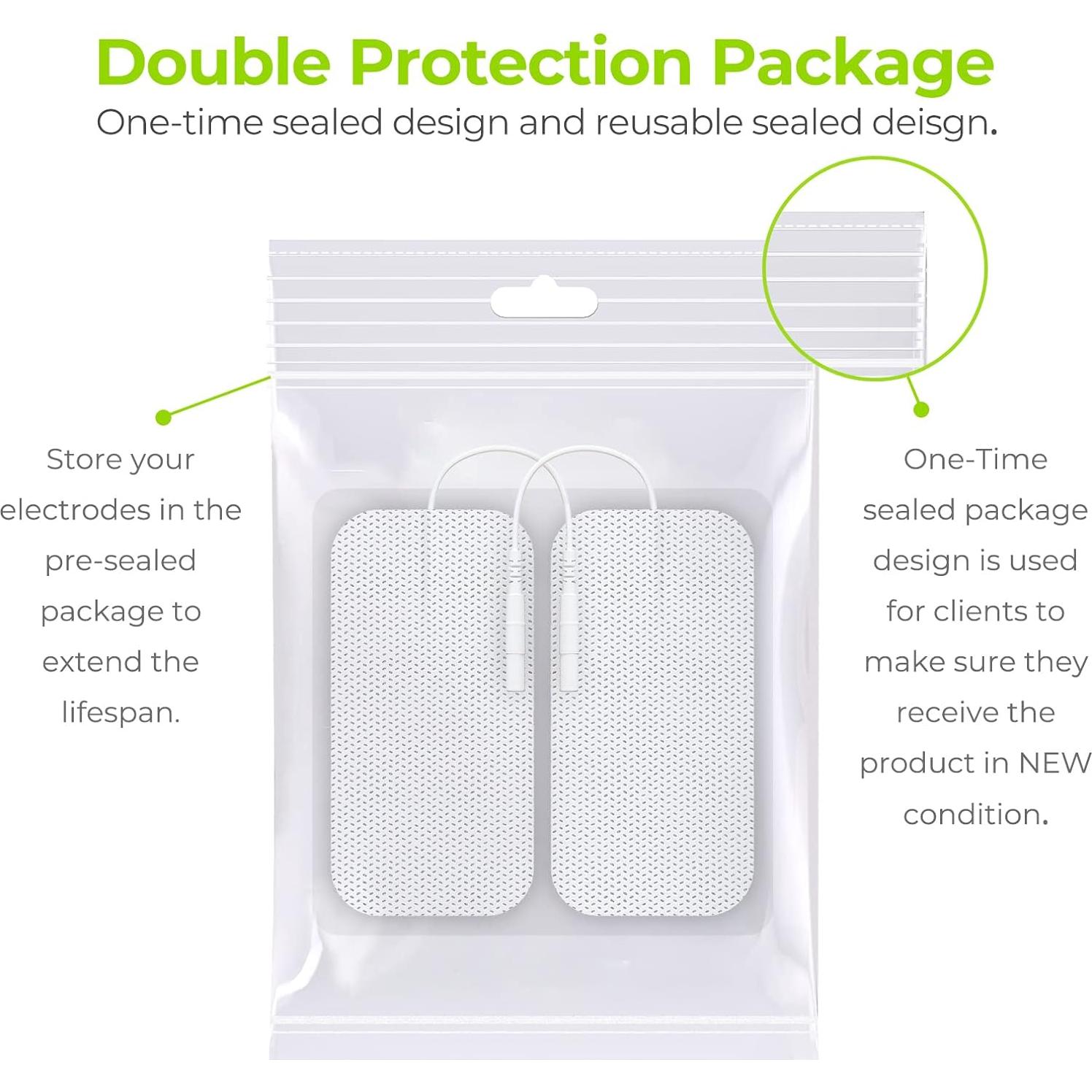 Almohadillas TENS AUVON 5x10cm 10 Pcs Sin Látex Autoadhesivas