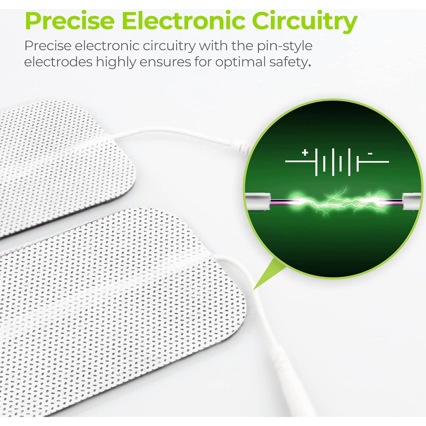 Almohadillas TENS AUVON 5x10cm 10 Pcs Sin Látex Autoadhesivas