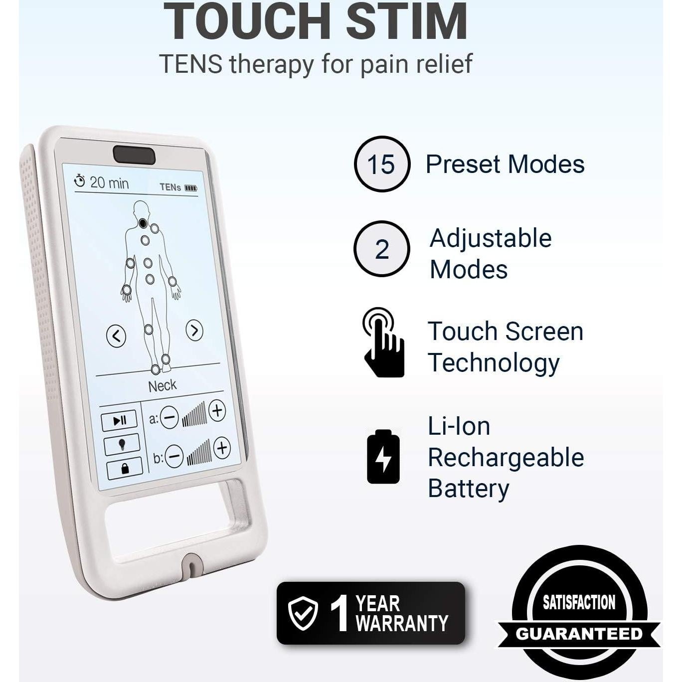 Masajeador TENS y EMS Touch Stim - Estimulador Muscular Avanzado
