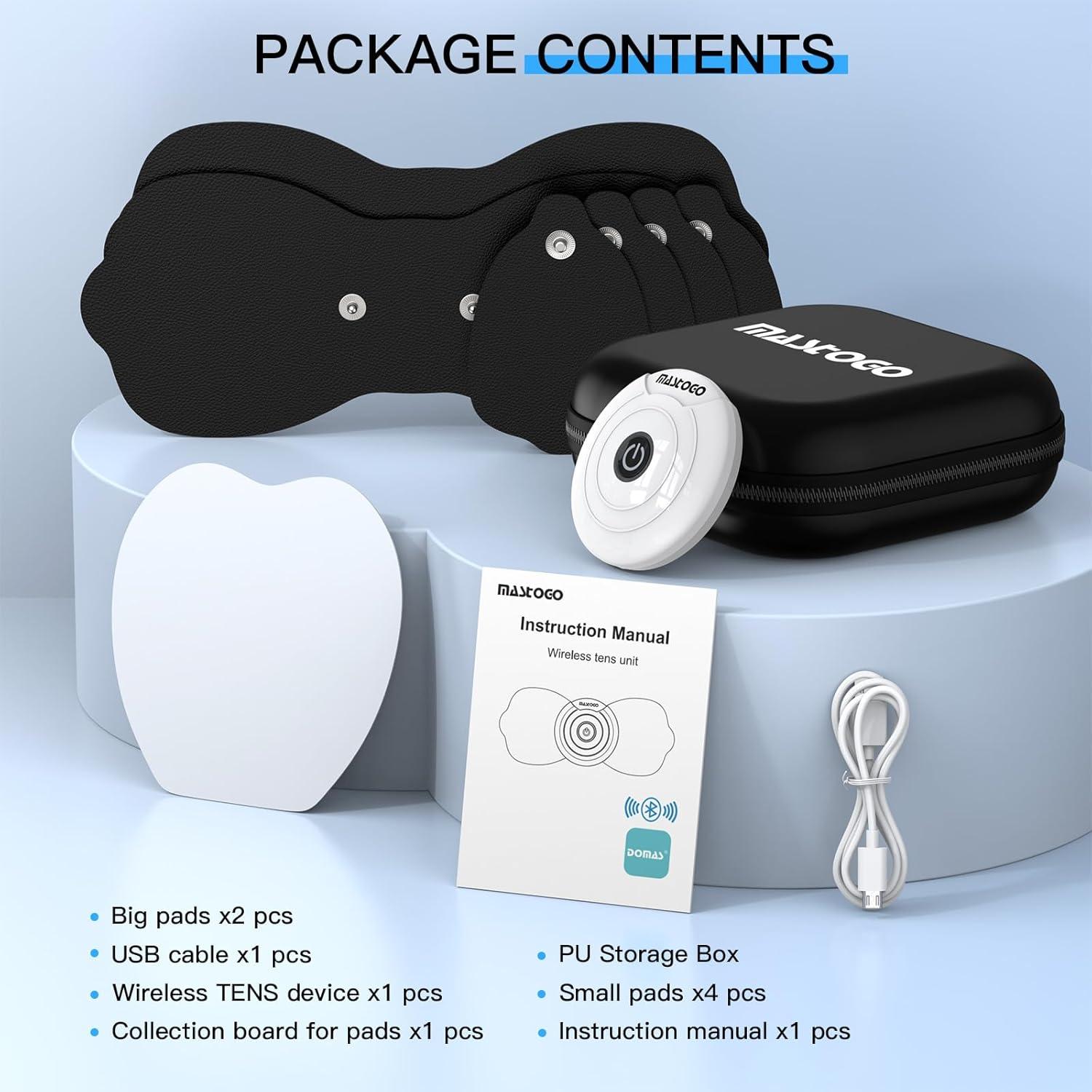 Masajeador Inalámbrico TENS y EMS MASTOGO - Alivio Dolor Espalda