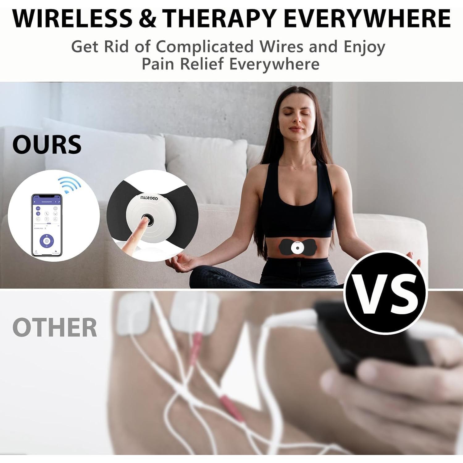 Masajeador Inalámbrico TENS y EMS MASTOGO - Alivio Dolor Espalda