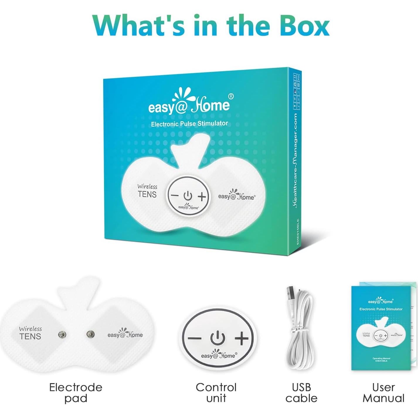 Estimulador TENS Inalámbrico Easy@Home EHE015BLE Control APP