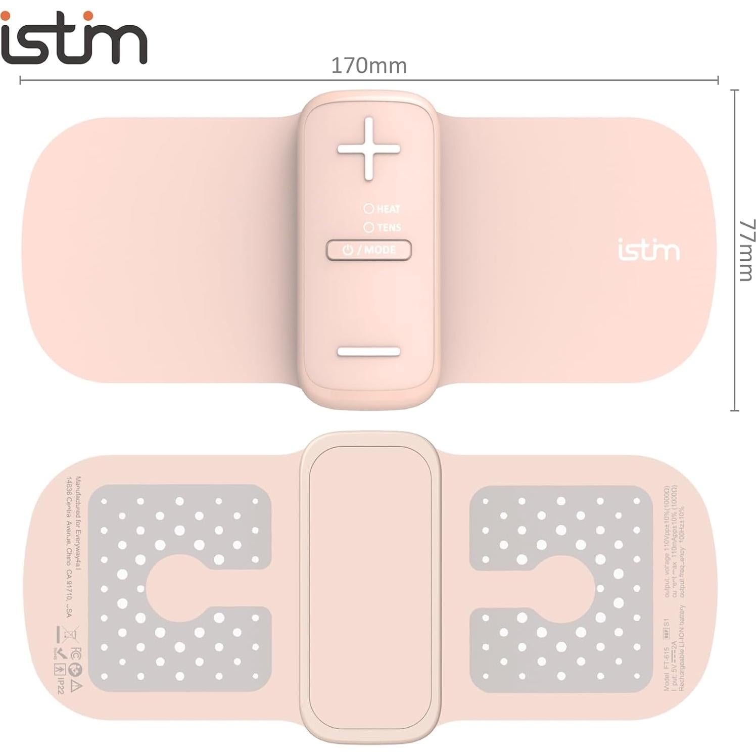 iStim S1 Unidad TENS Inalámbrica con Calor para Alivio de Dolor