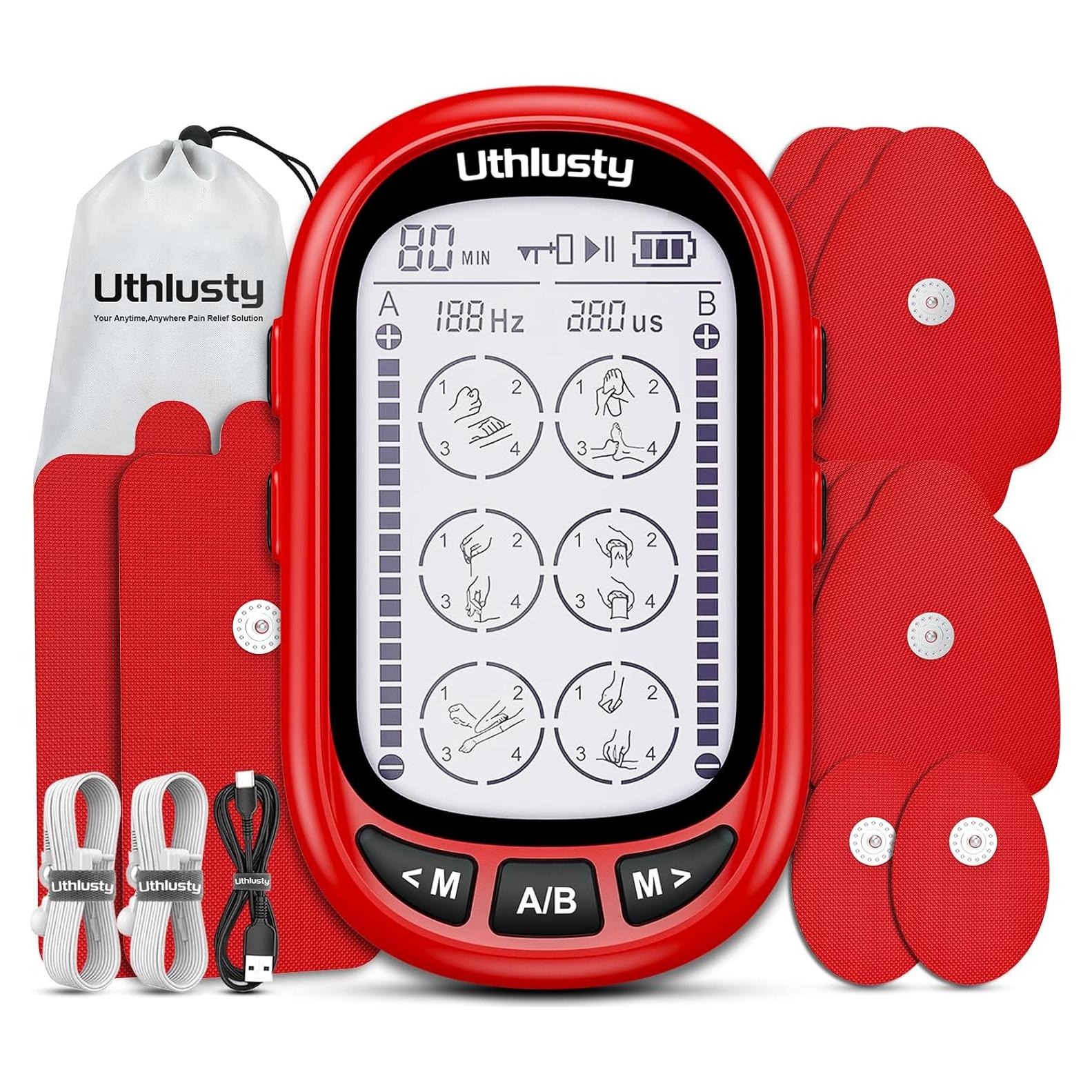 Estimulador Muscular TENS Uthlusty Doble Canal 24 Modos