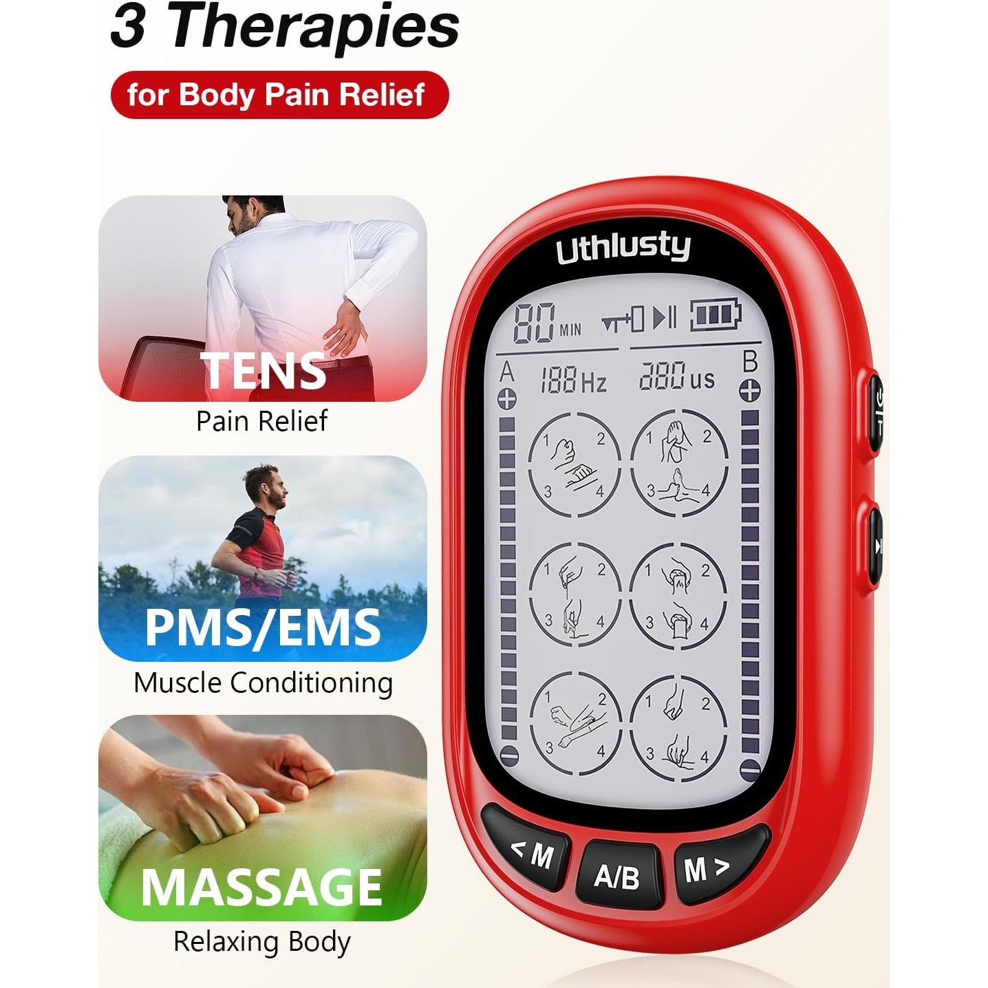 Estimulador Muscular TENS Uthlusty Doble Canal 24 Modos