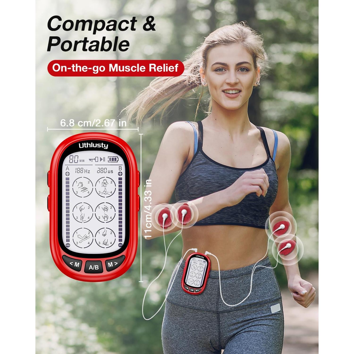 Estimulador Muscular TENS Uthlusty Doble Canal 24 Modos