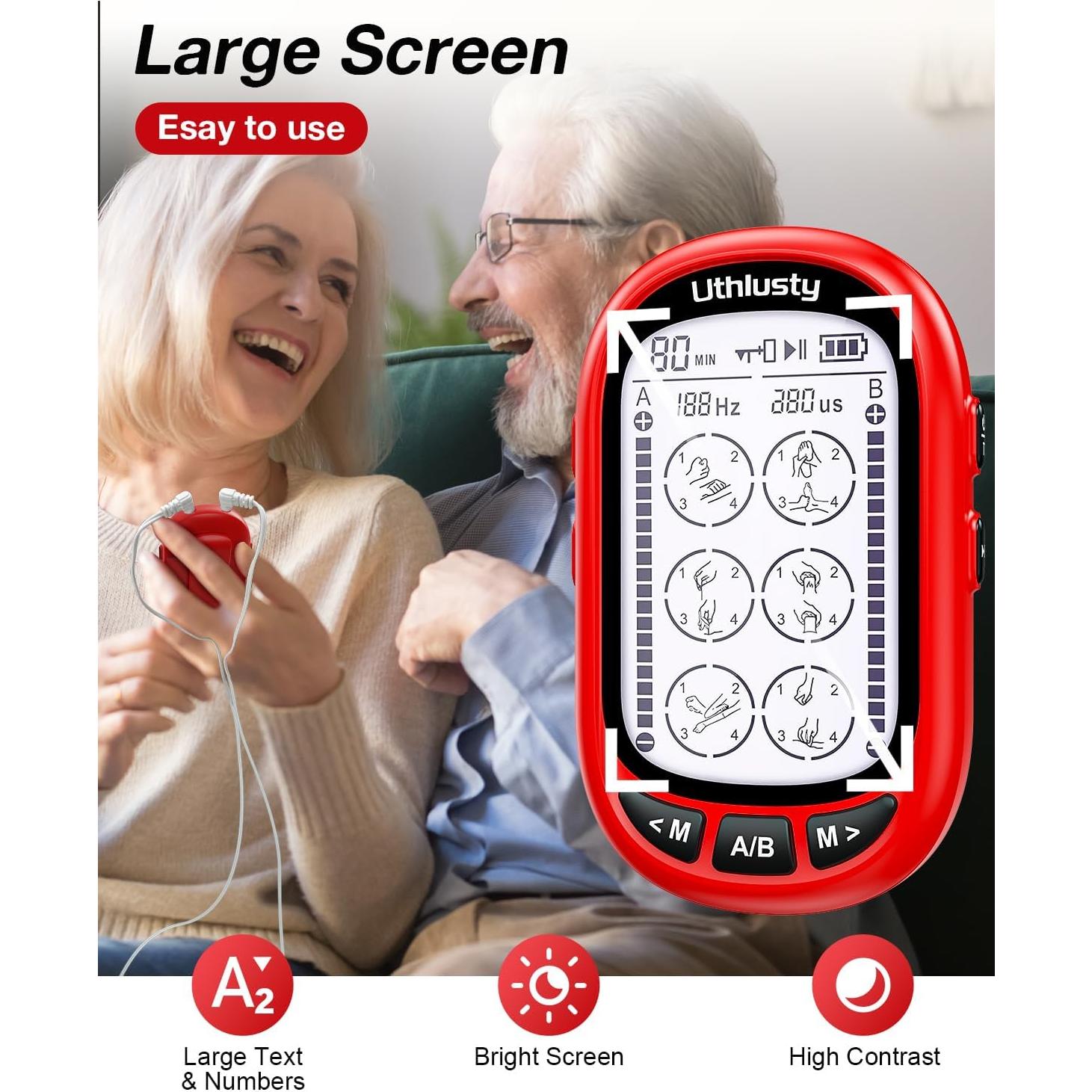 Estimulador Muscular TENS Uthlusty Doble Canal 24 Modos