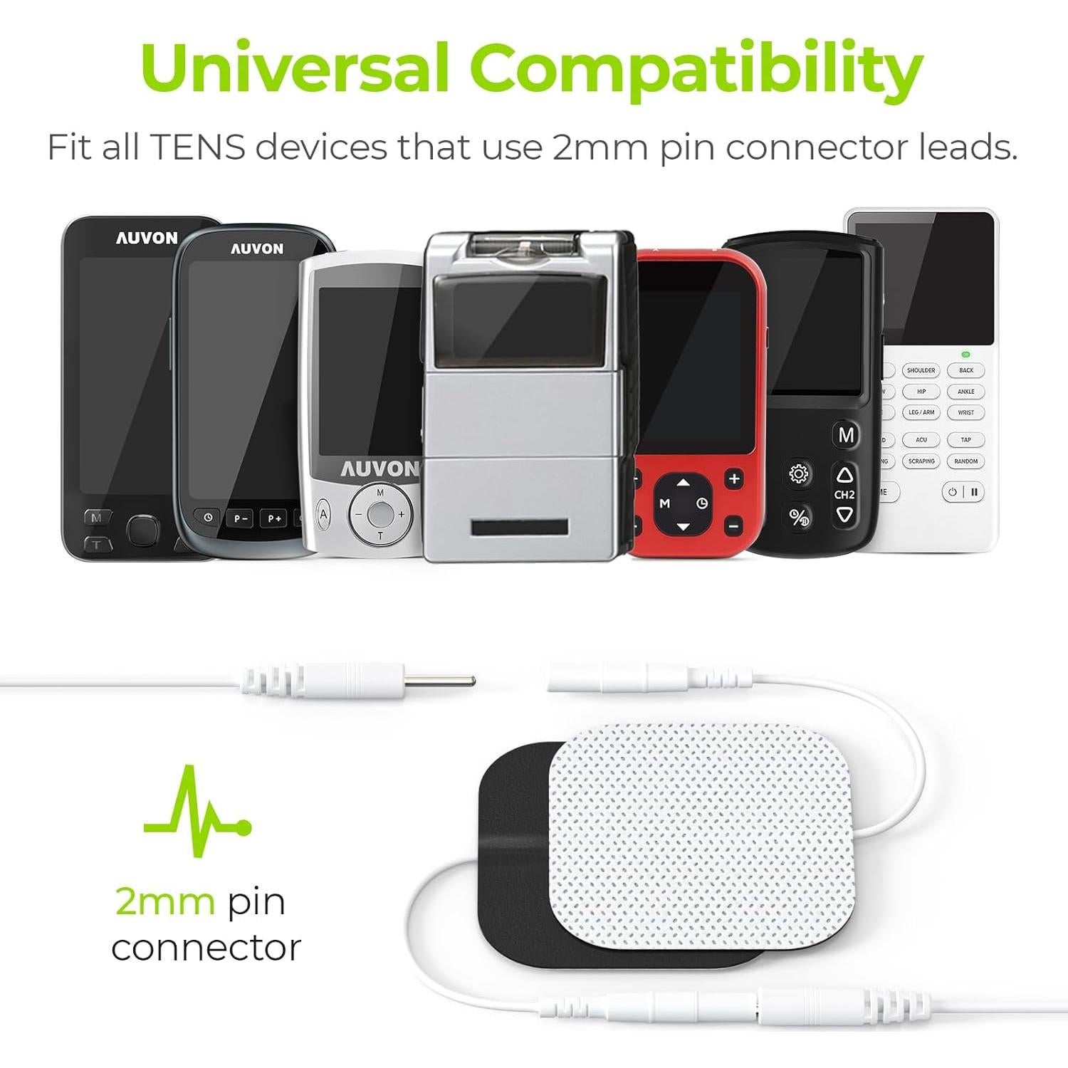 Almohadillas Electrodos TENS AUVON 20 Piezas 5.08 cm