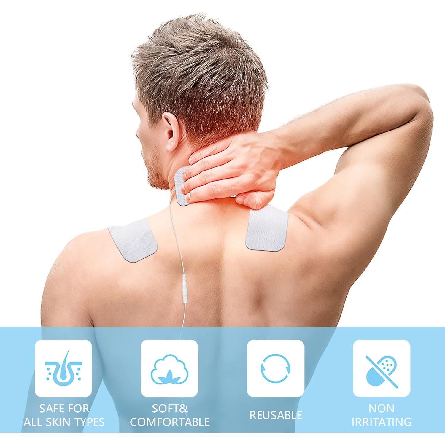 Almohadillas Electrodos TENS Reutilizables LYINIE 24 Pcs 5x10 cm