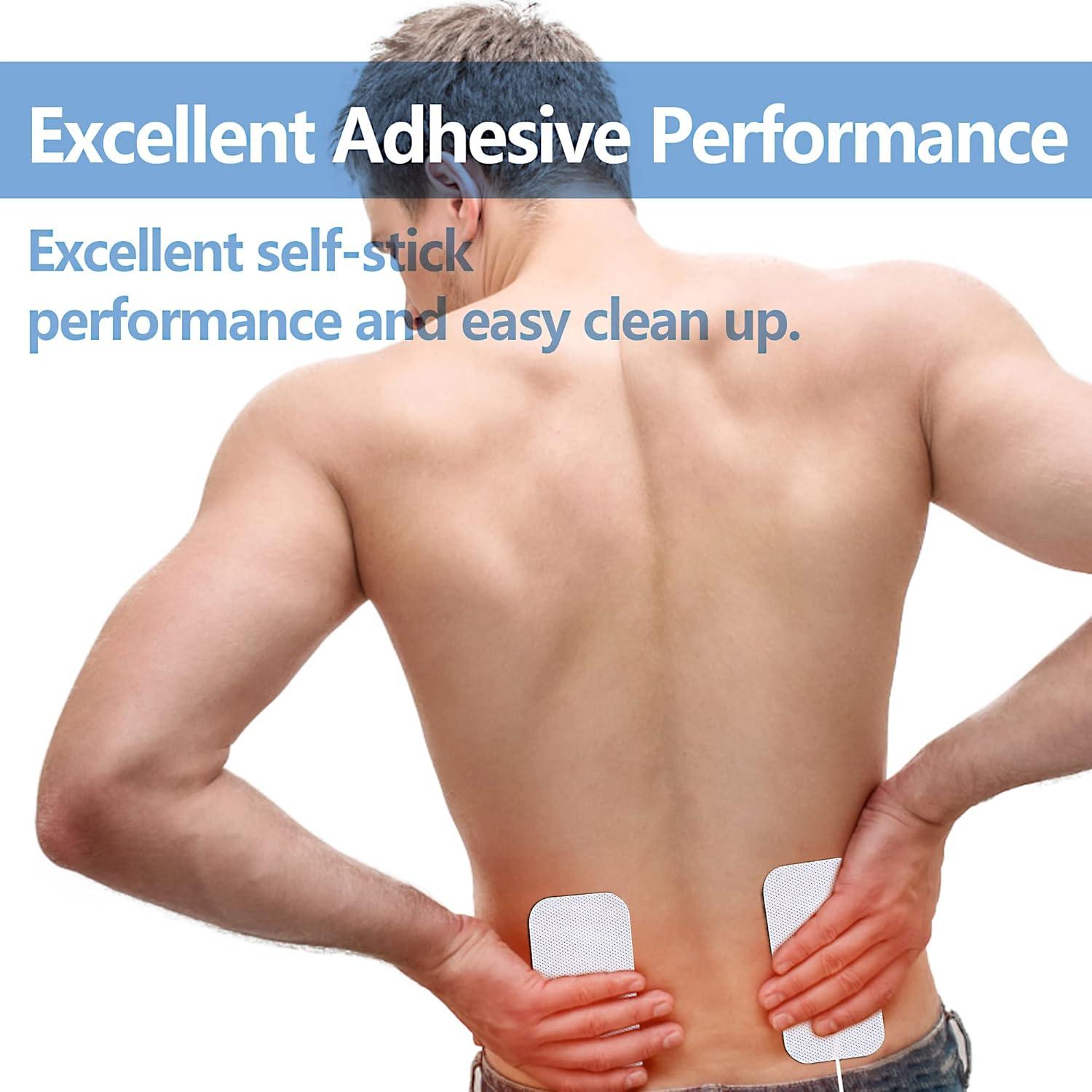 Almohadillas Electrodos TENS Reutilizables LYINIE 24 Pcs 5x10 cm